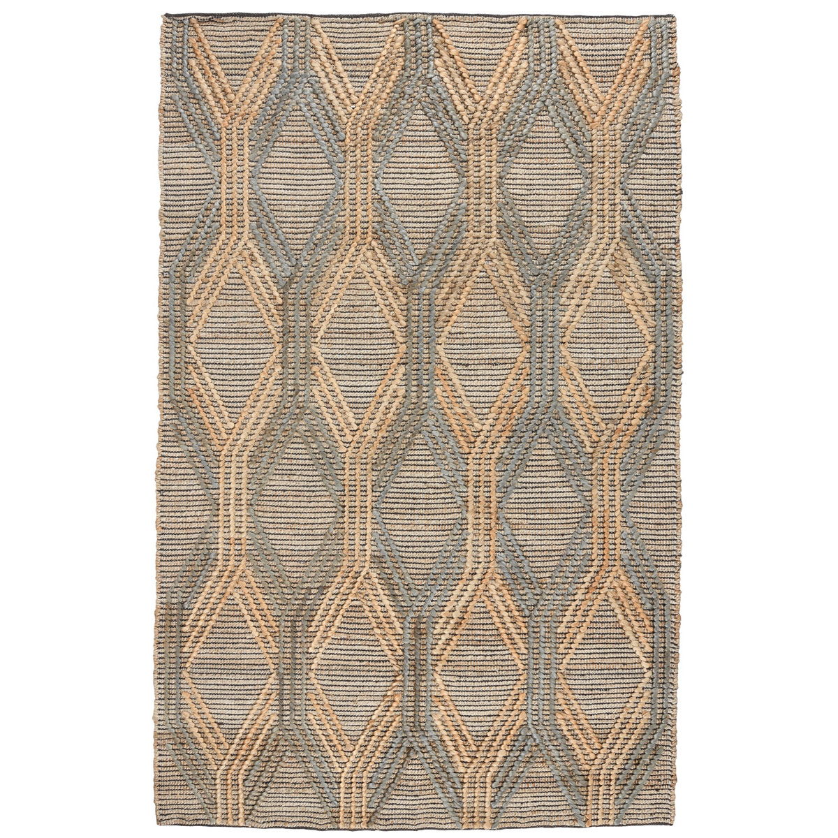 Natural Fiber - 1' x 1' Sylmar Rug - Natural/Mineral Blue