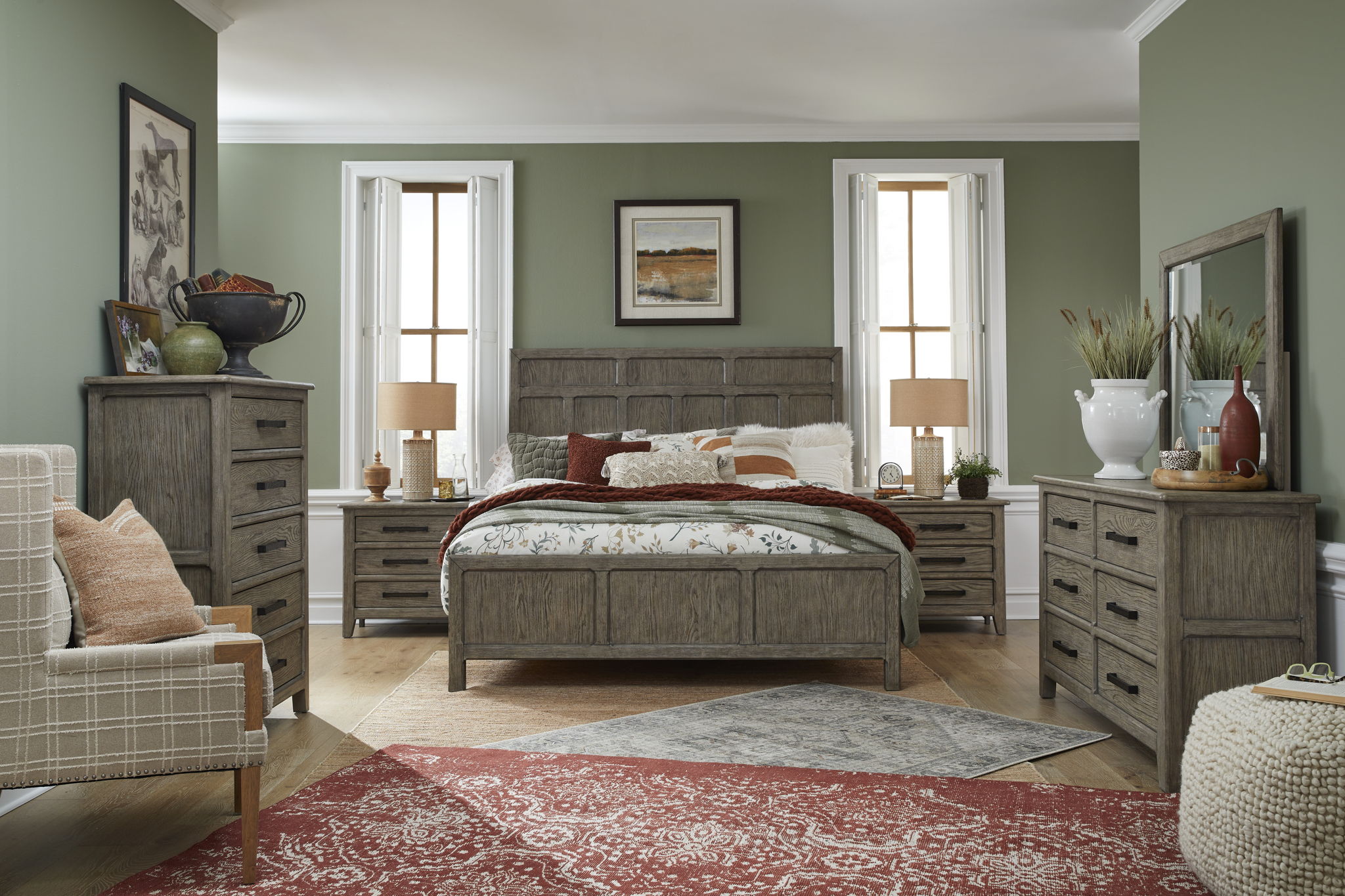 Claremont - Queen Panel Bed - Smokey Taupe