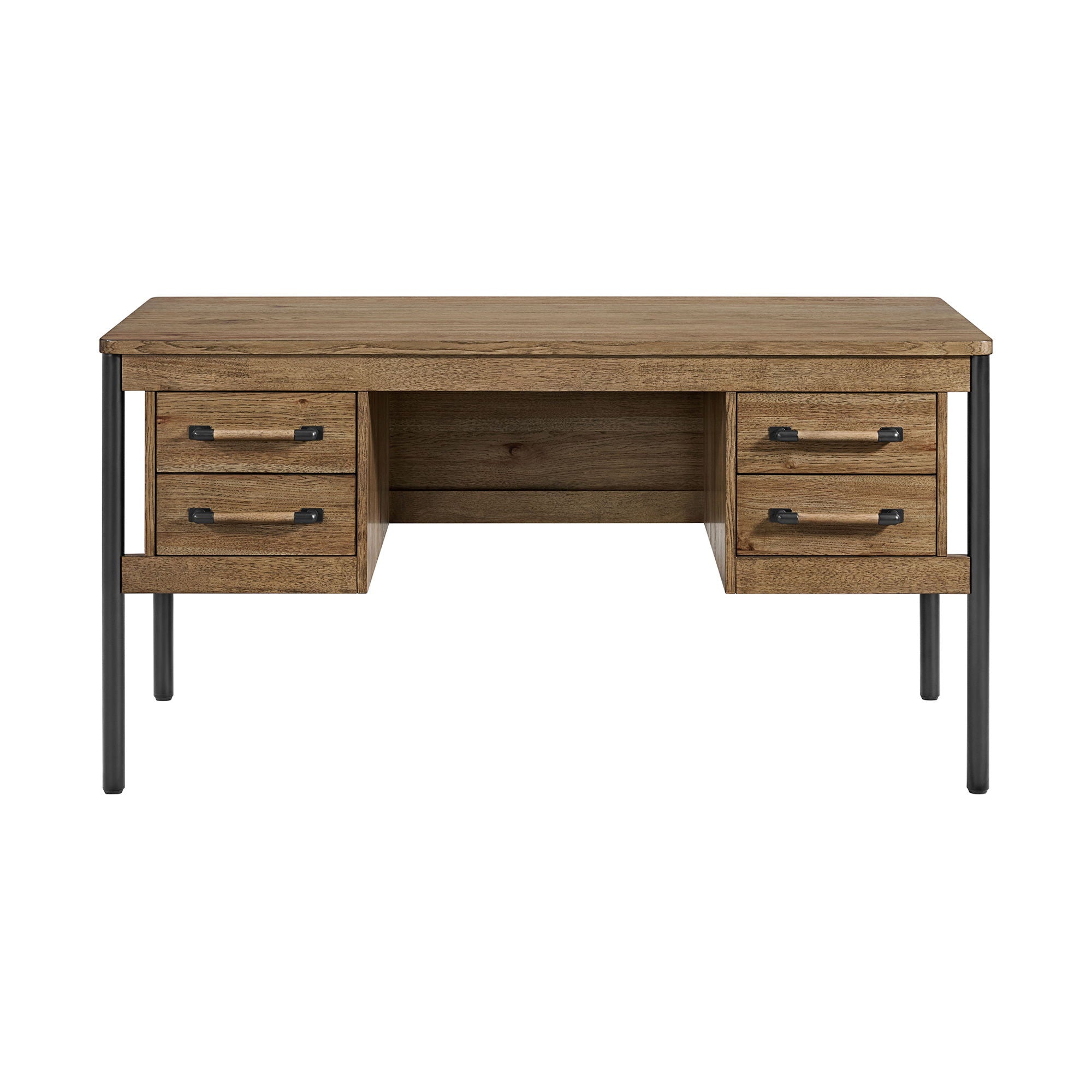 Norcross - 60" Half Ped Desk - Hickory