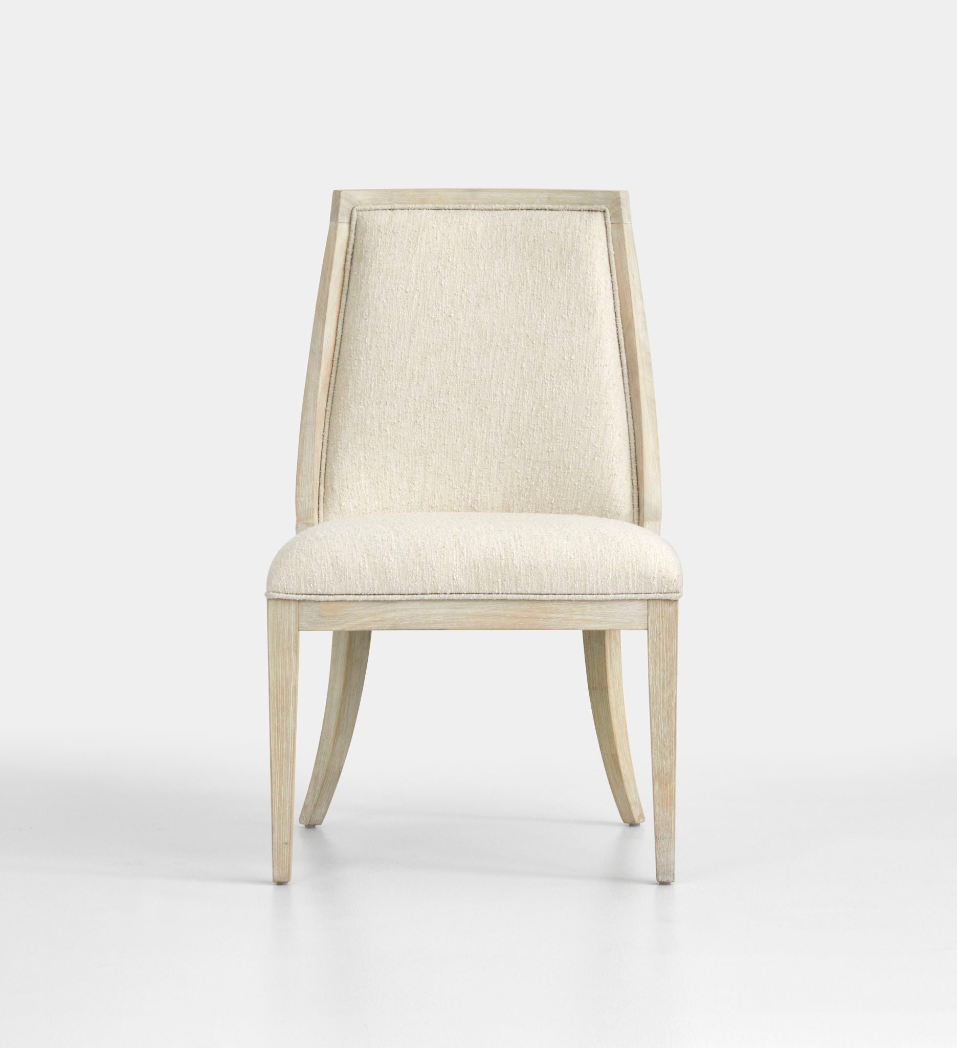 Herringbone Ridge - Upholstered Host Chair (Set of 2) - Clara Natural
