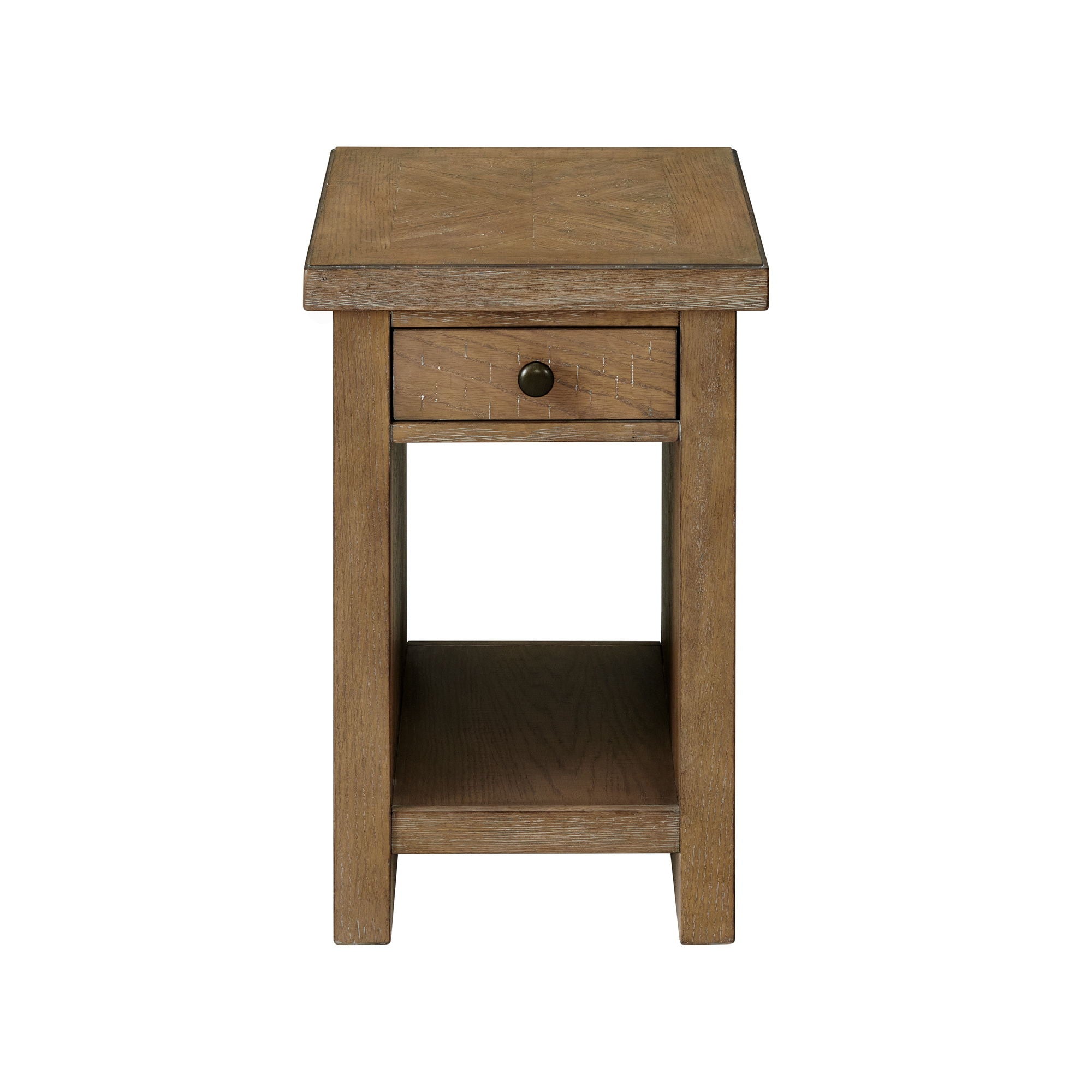 Landmark - Chairside Table - Weathered Oak