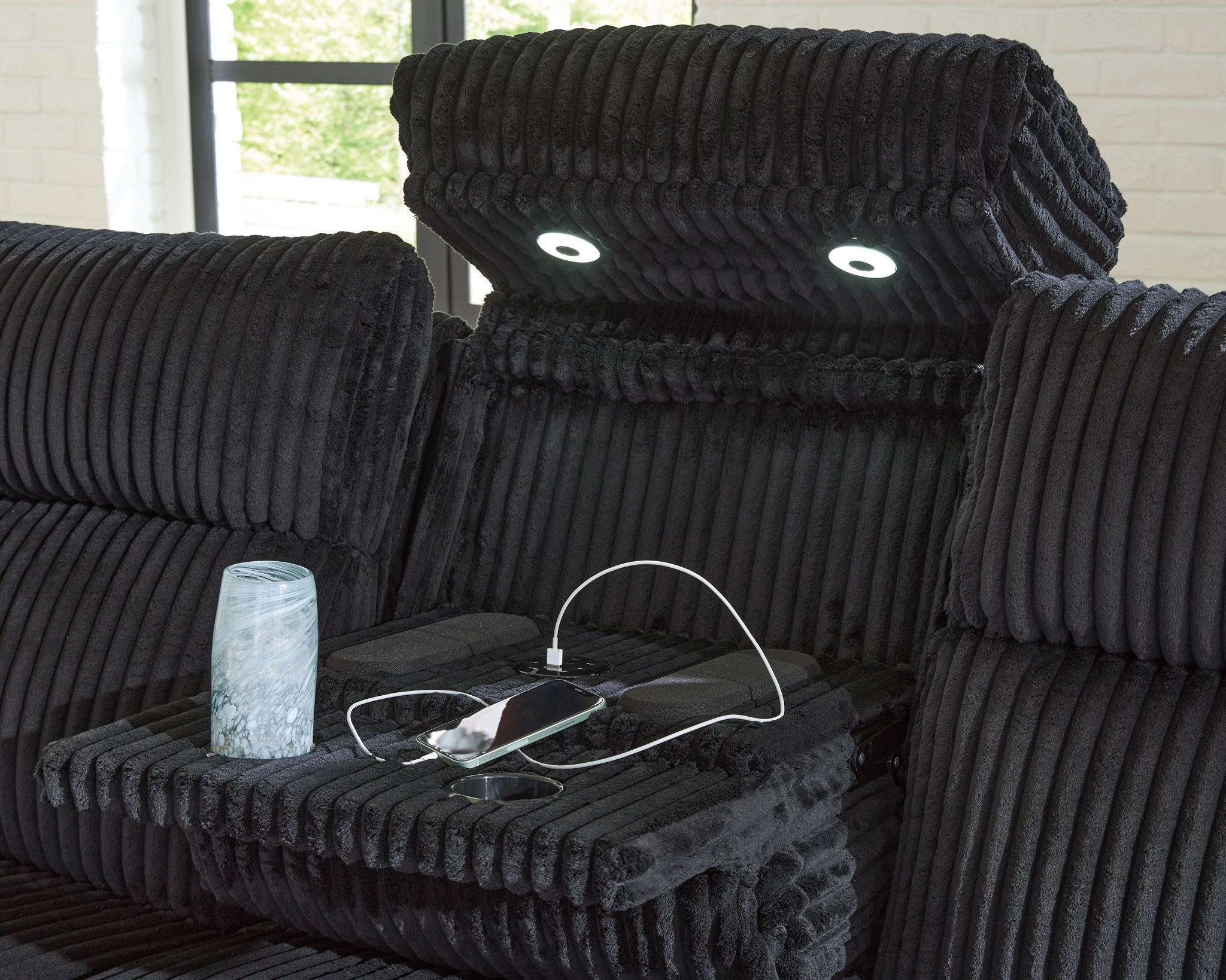 Forest Lake - Power Reclining Sofa With Adj Headrest