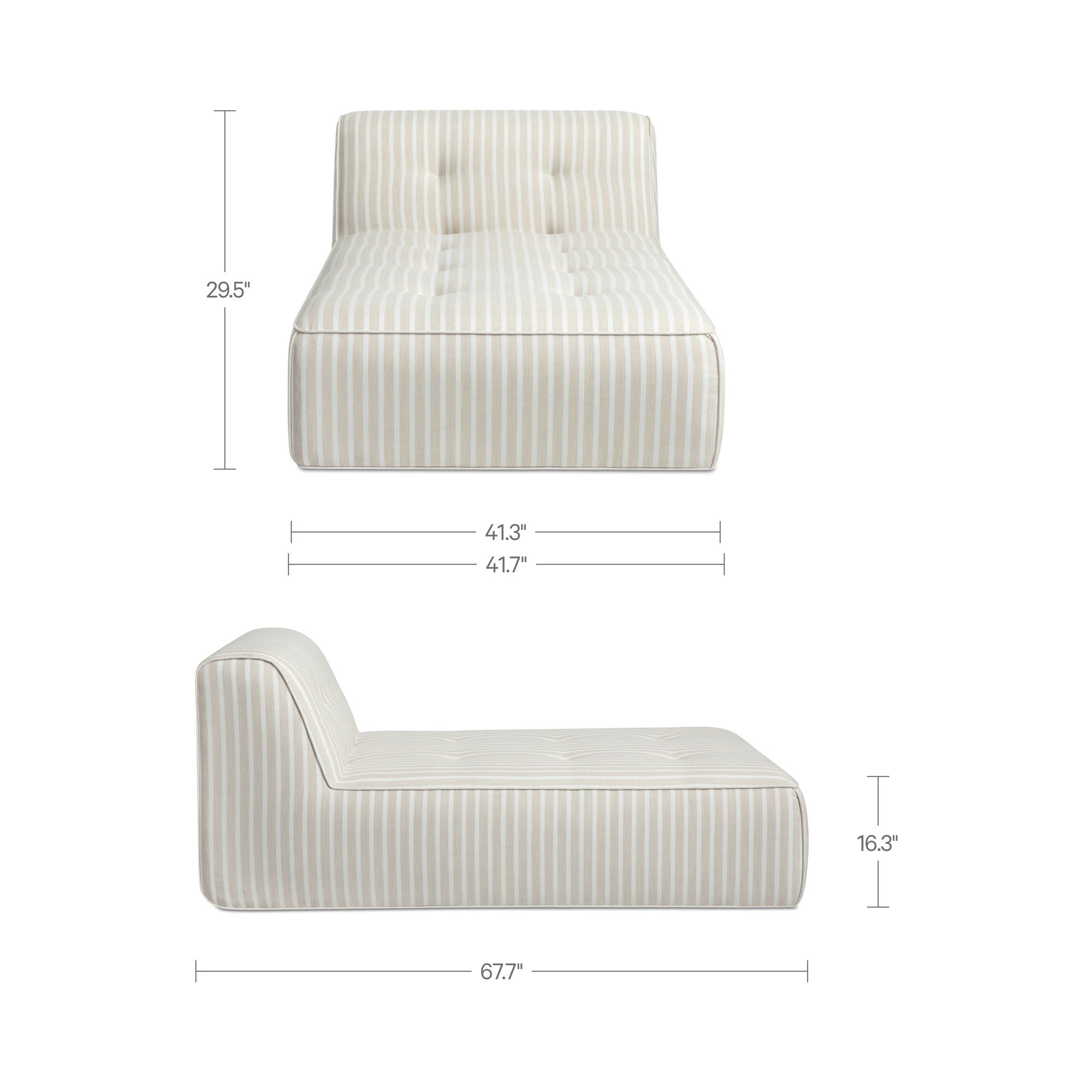 Sunseeker - Outdoor Chaise Stripe - Brown