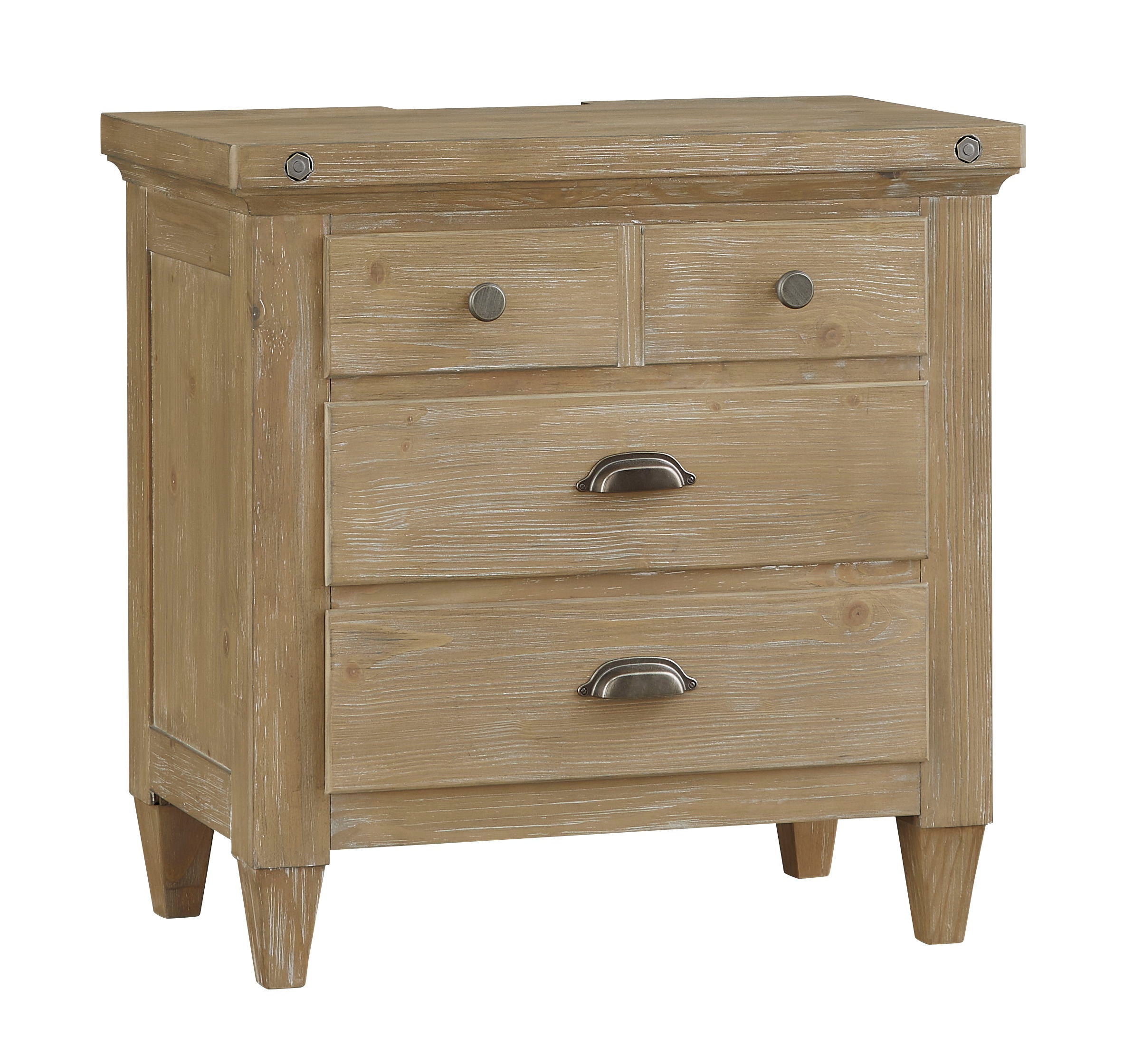 Lynnfield - Drawer Nightstand - Weathered Fawn