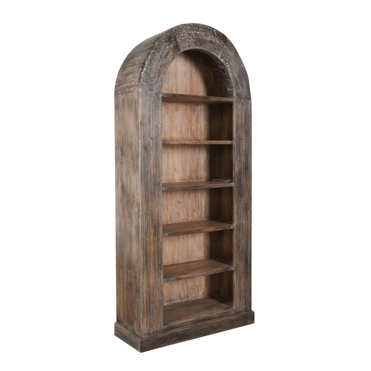 Tall Arch Bookcase - Light Brown
