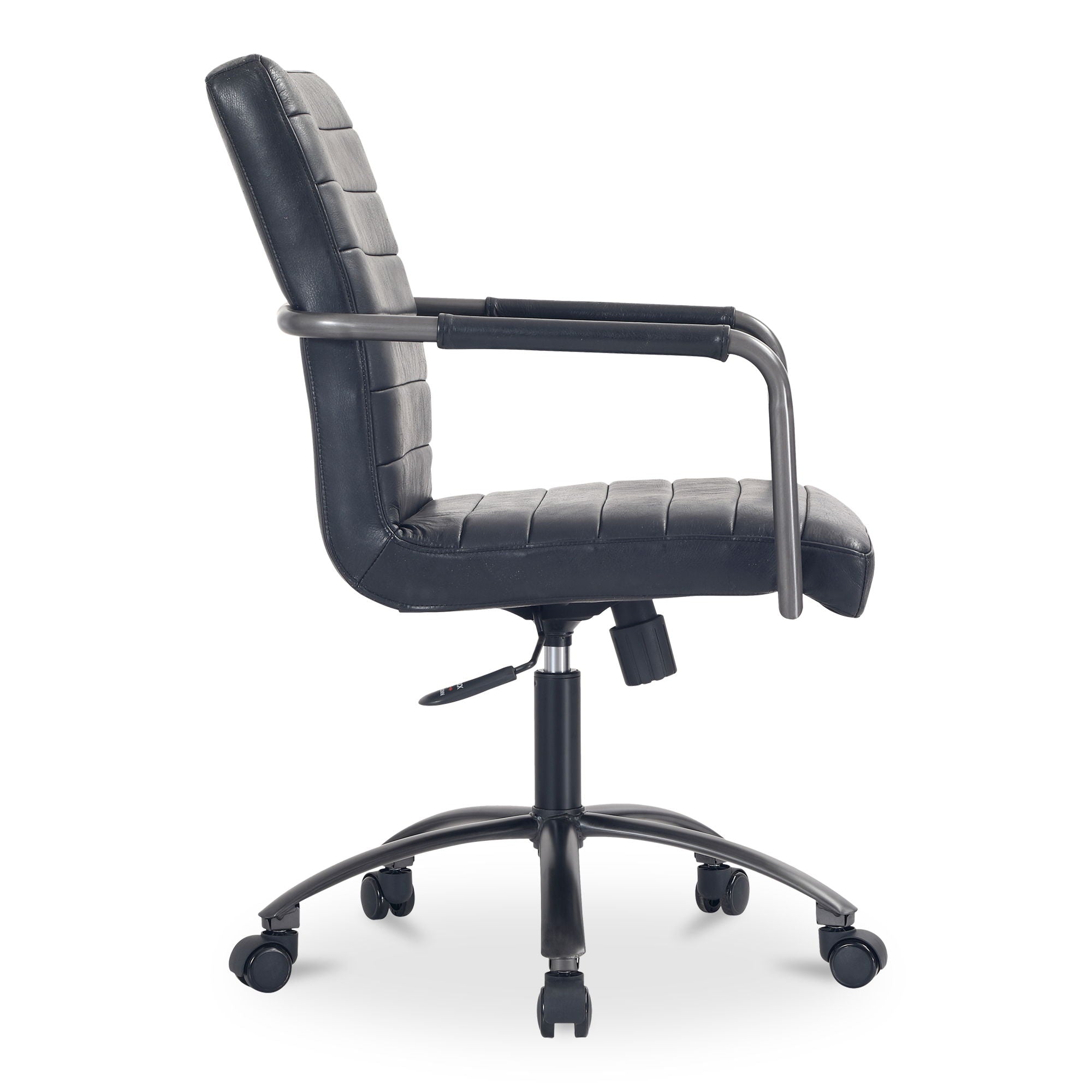 Roy - Leather Office Chair - Black