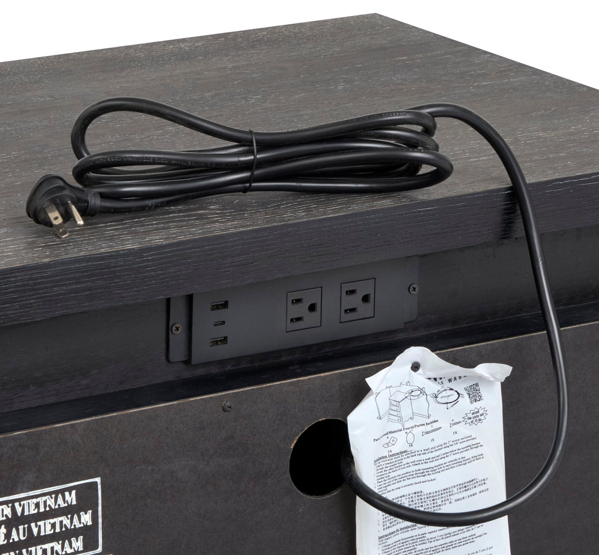 Kinsley - Drawer Nightstand - Black Heron