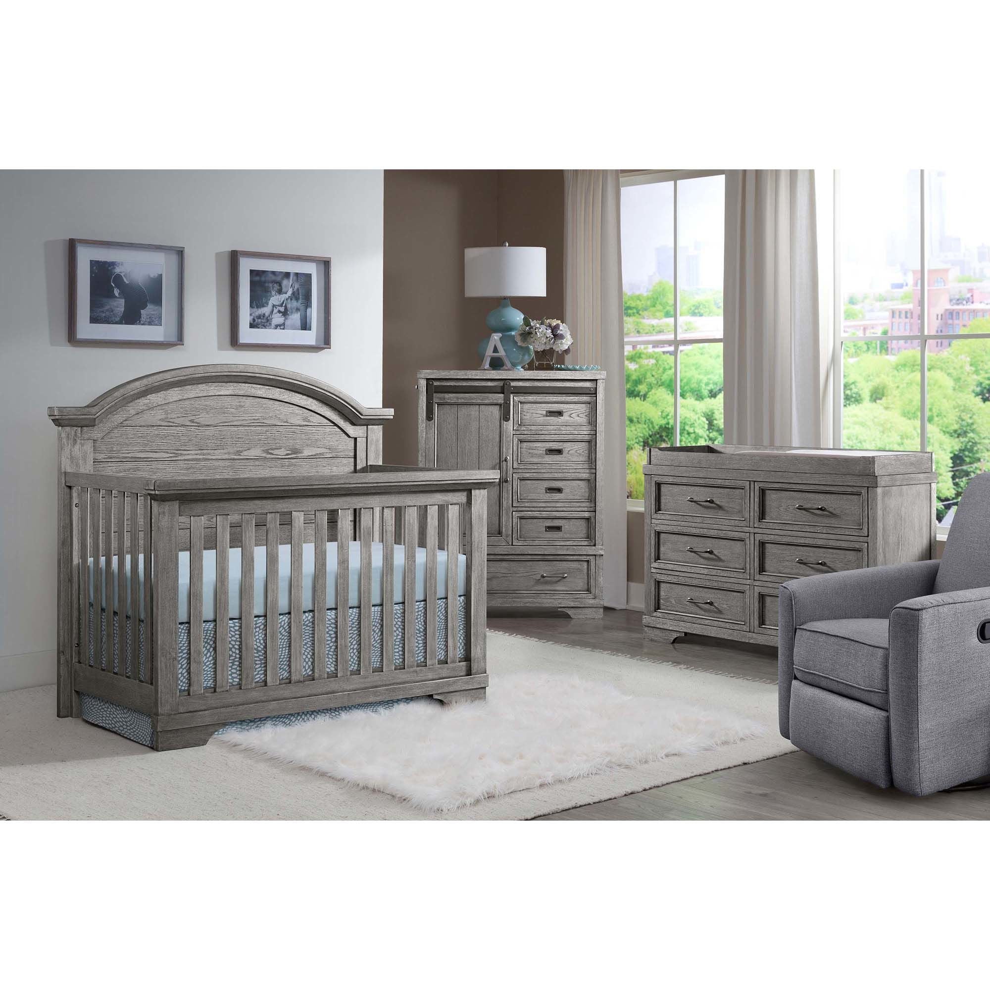 Foundry - Wood Chifferobe - Brushed Pewter
