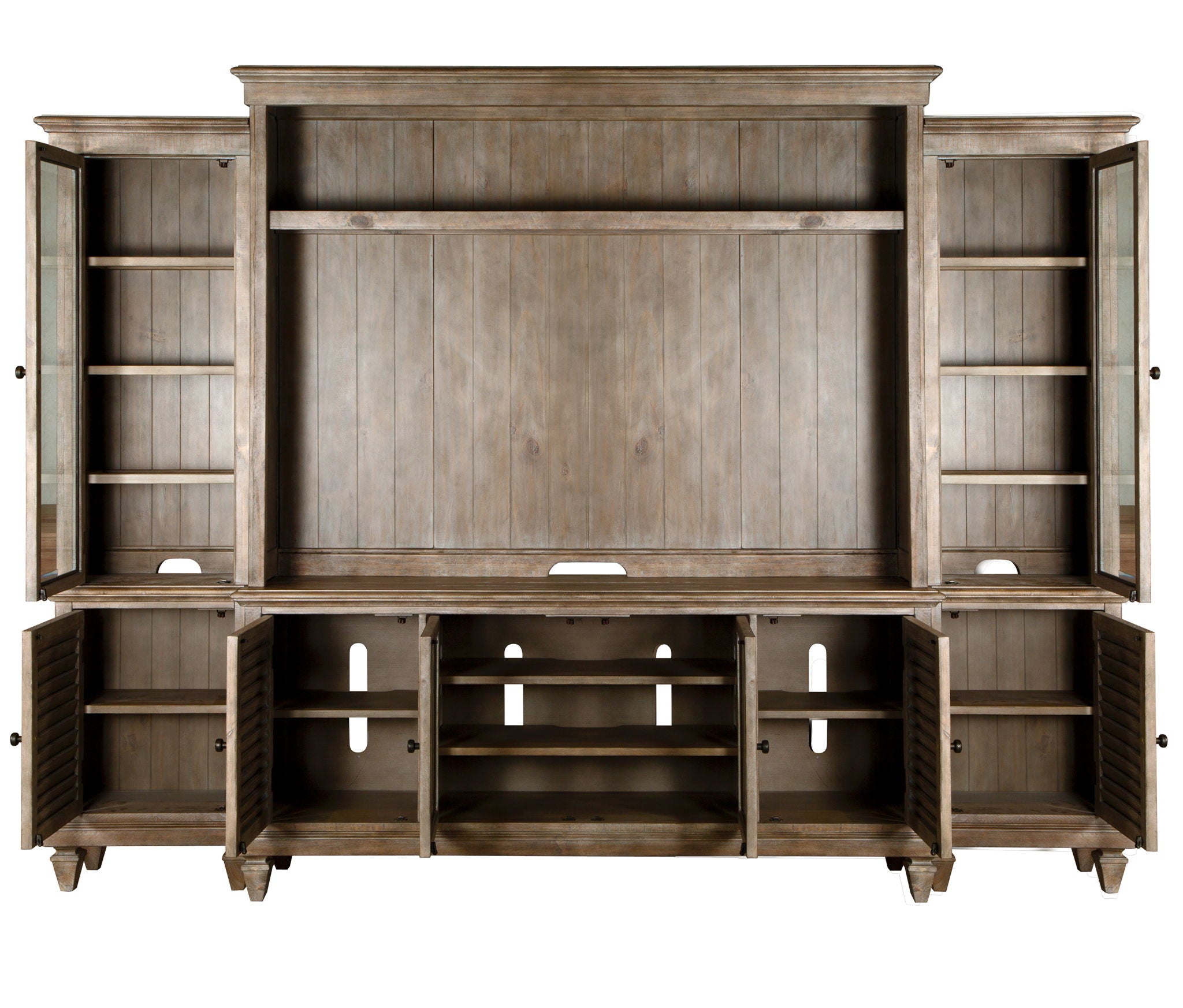 Calistoga - Rustic Entertainment Wall - Dovetail Gray