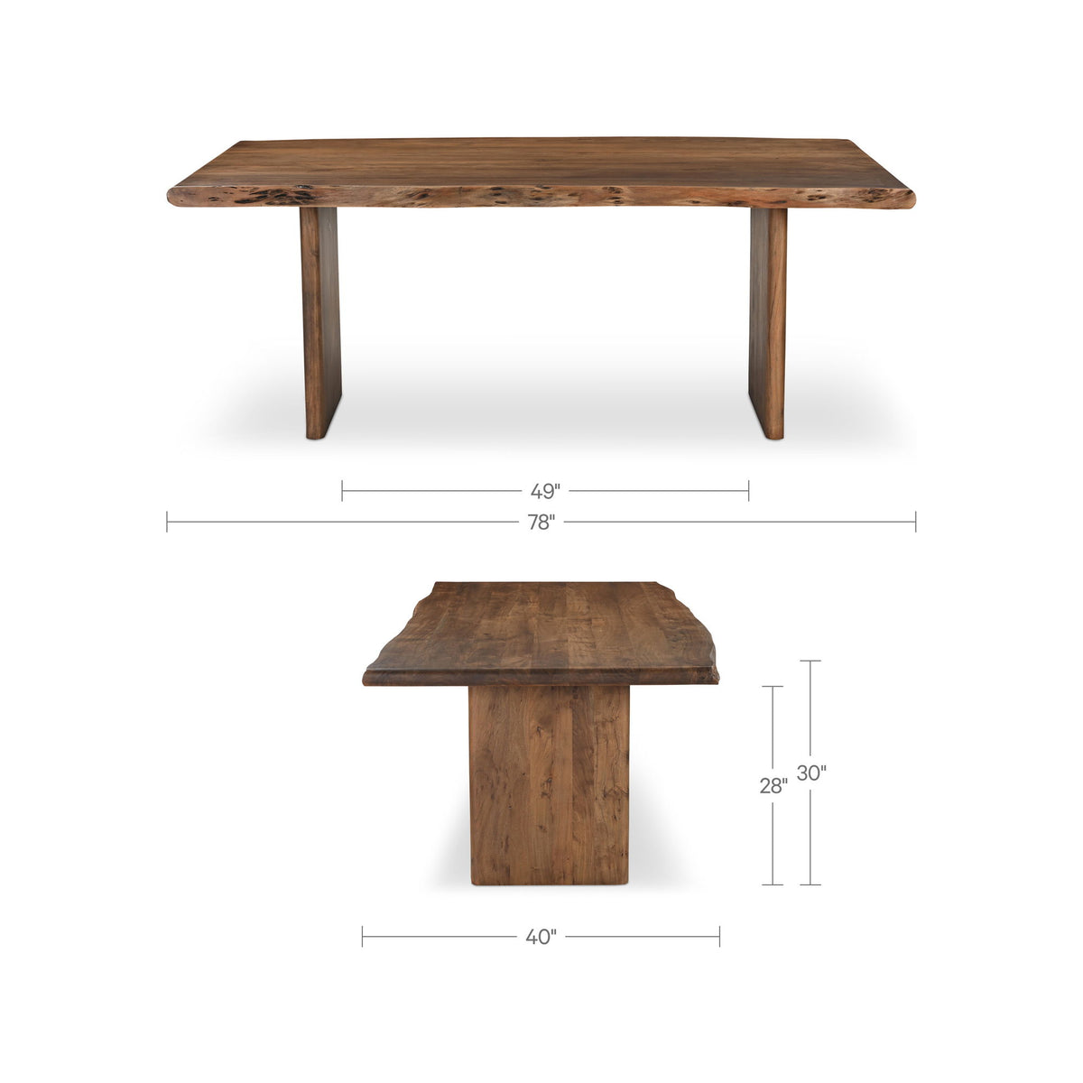 Lila - Small Dining Table - Brown