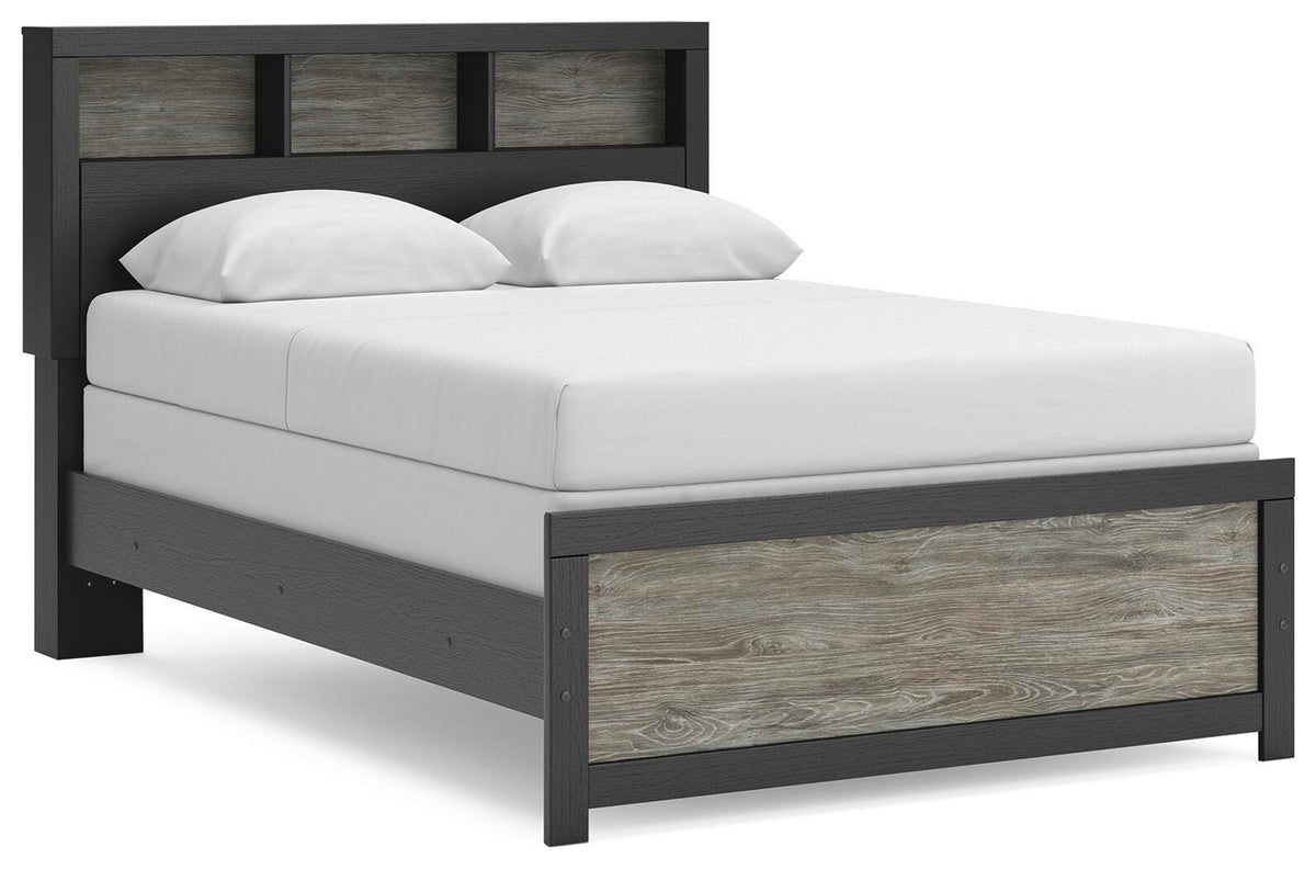 Broachmyn - Full Bookcase Bed - Black / Gray - Wood