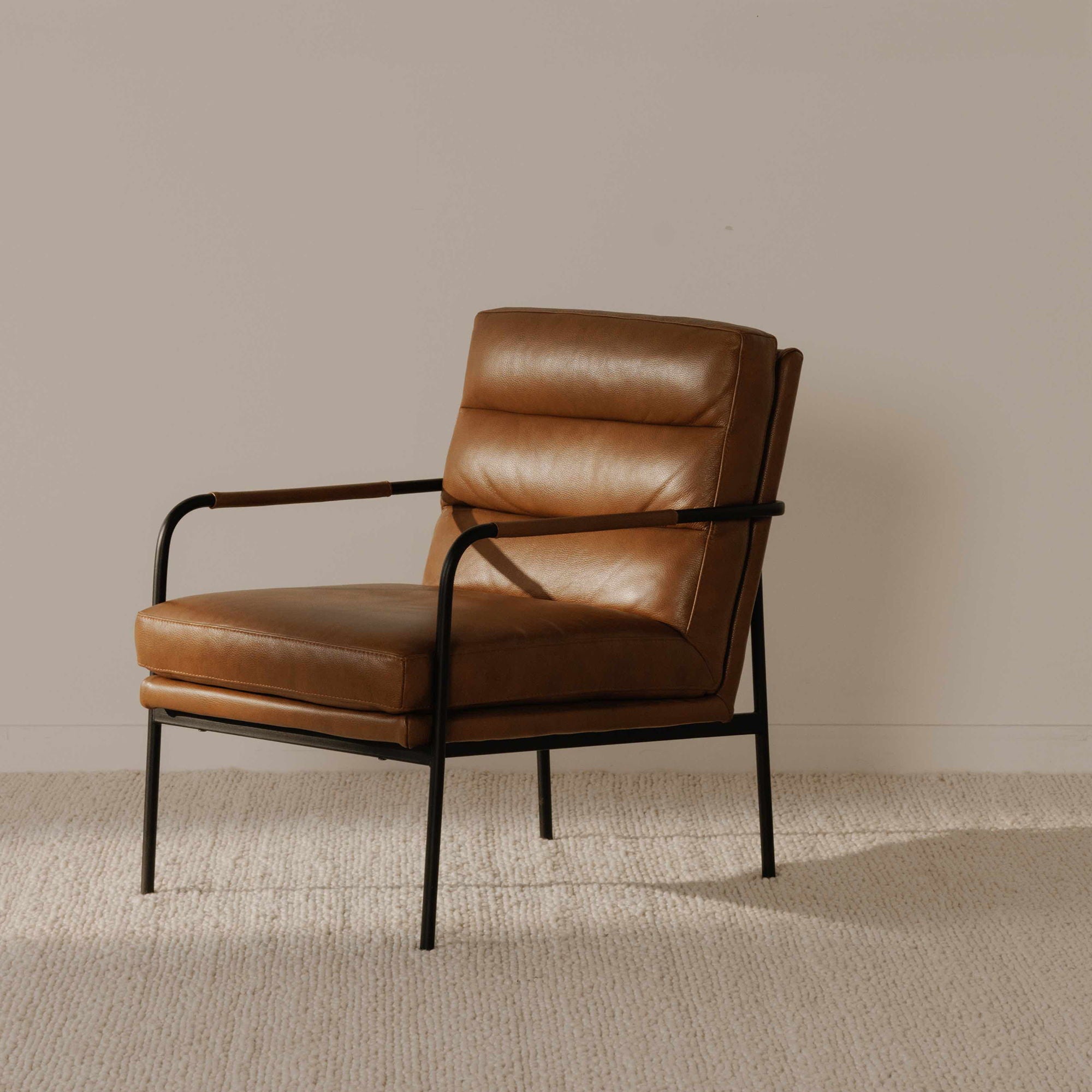 Verlaine - Armchair - Chestnut Brown