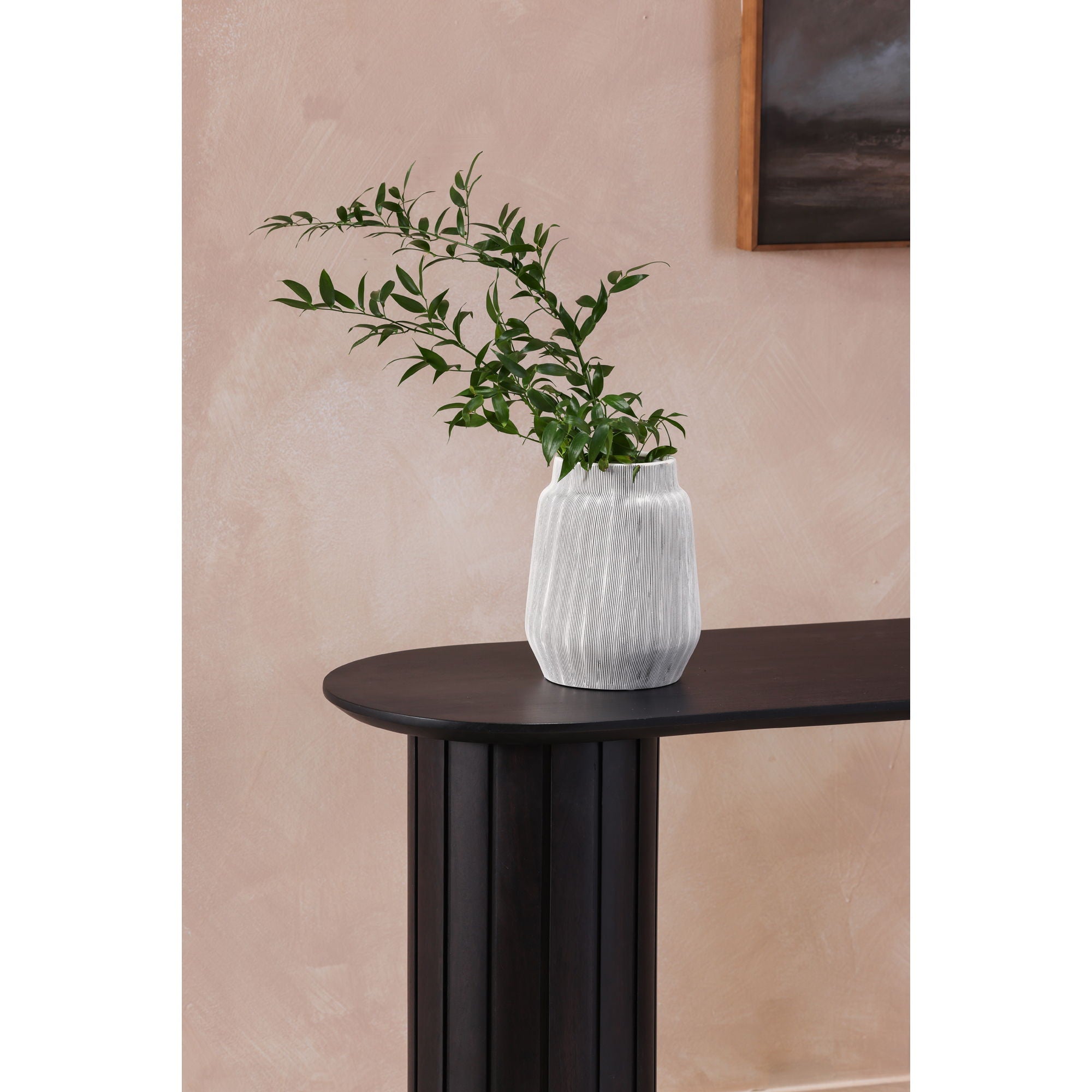 Povera - Acacia Wood Console Table - Black