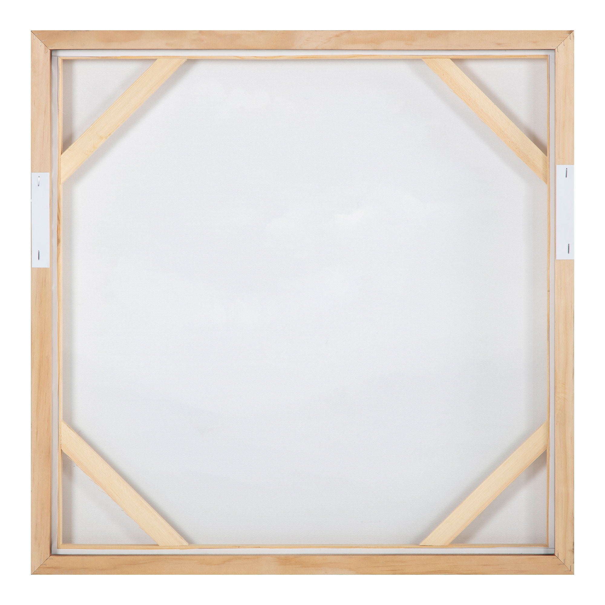Natural Wood - Framed Painting - White