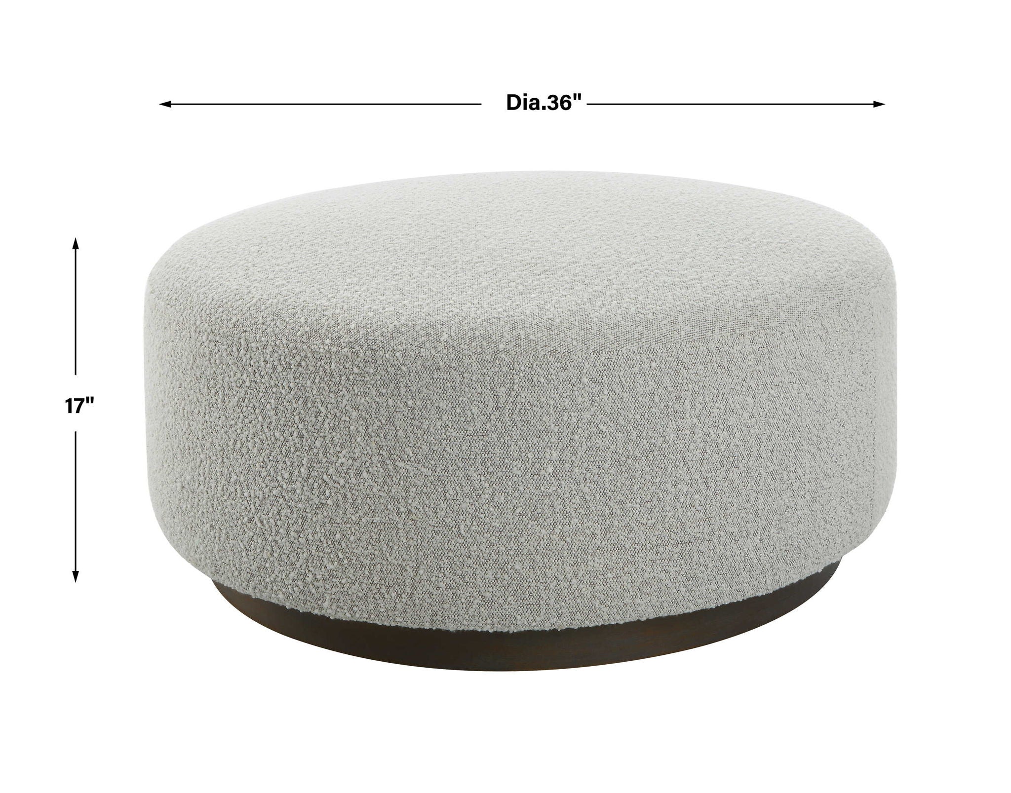 Avila - Large Gray Ottoman / Coffee Table
