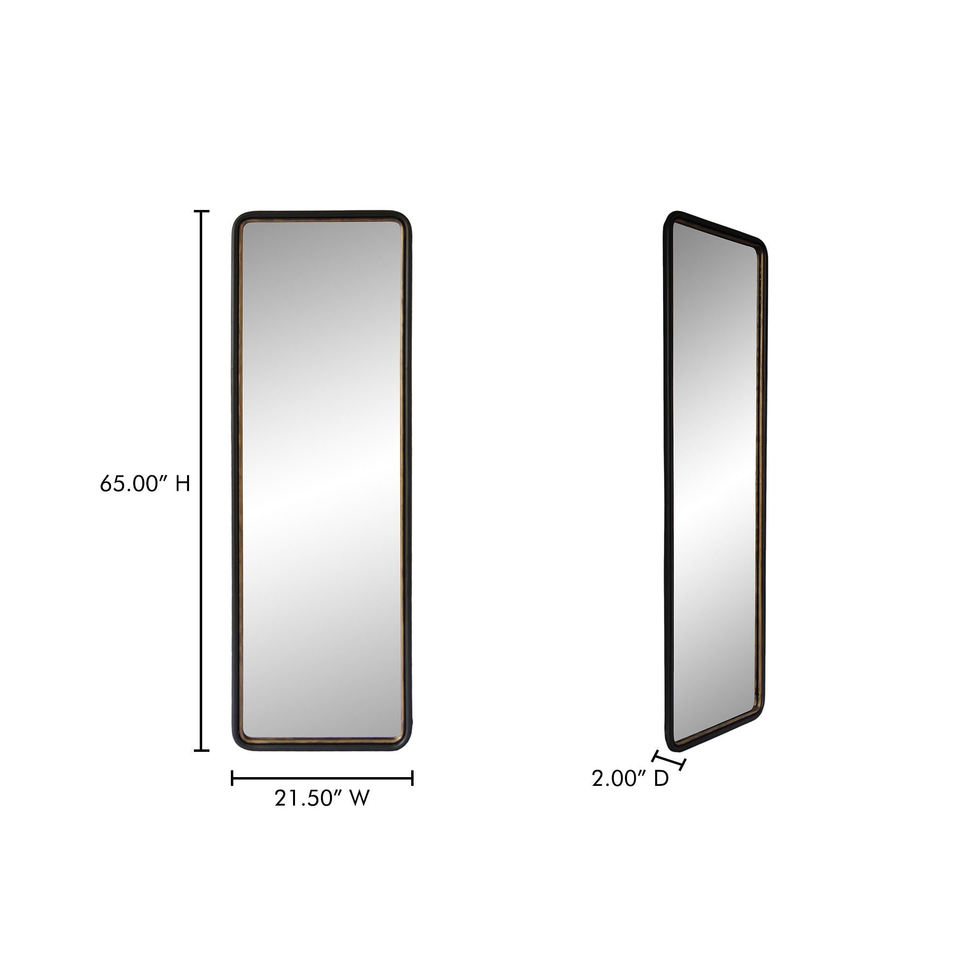 Sax - Tall Mirror - Black