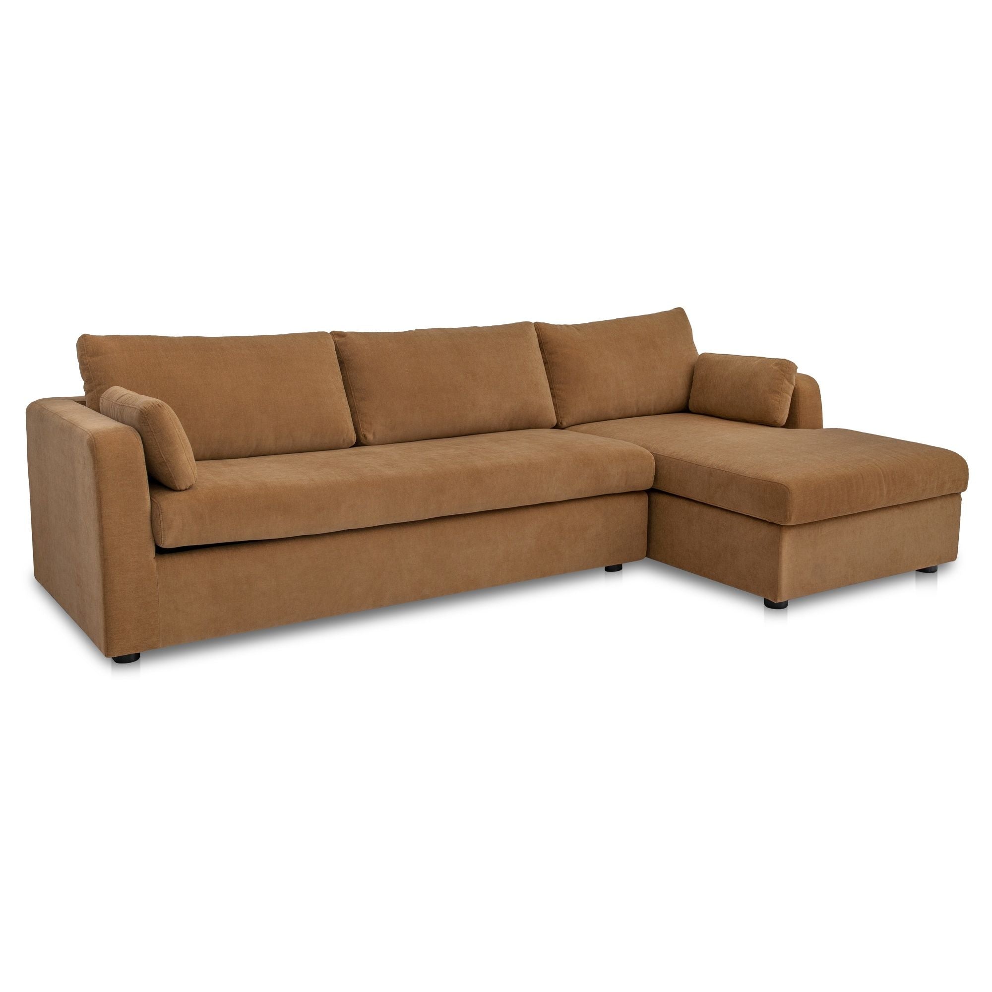 Burrow - Sleeper Sectional With Right Storage Chaise - Ginger