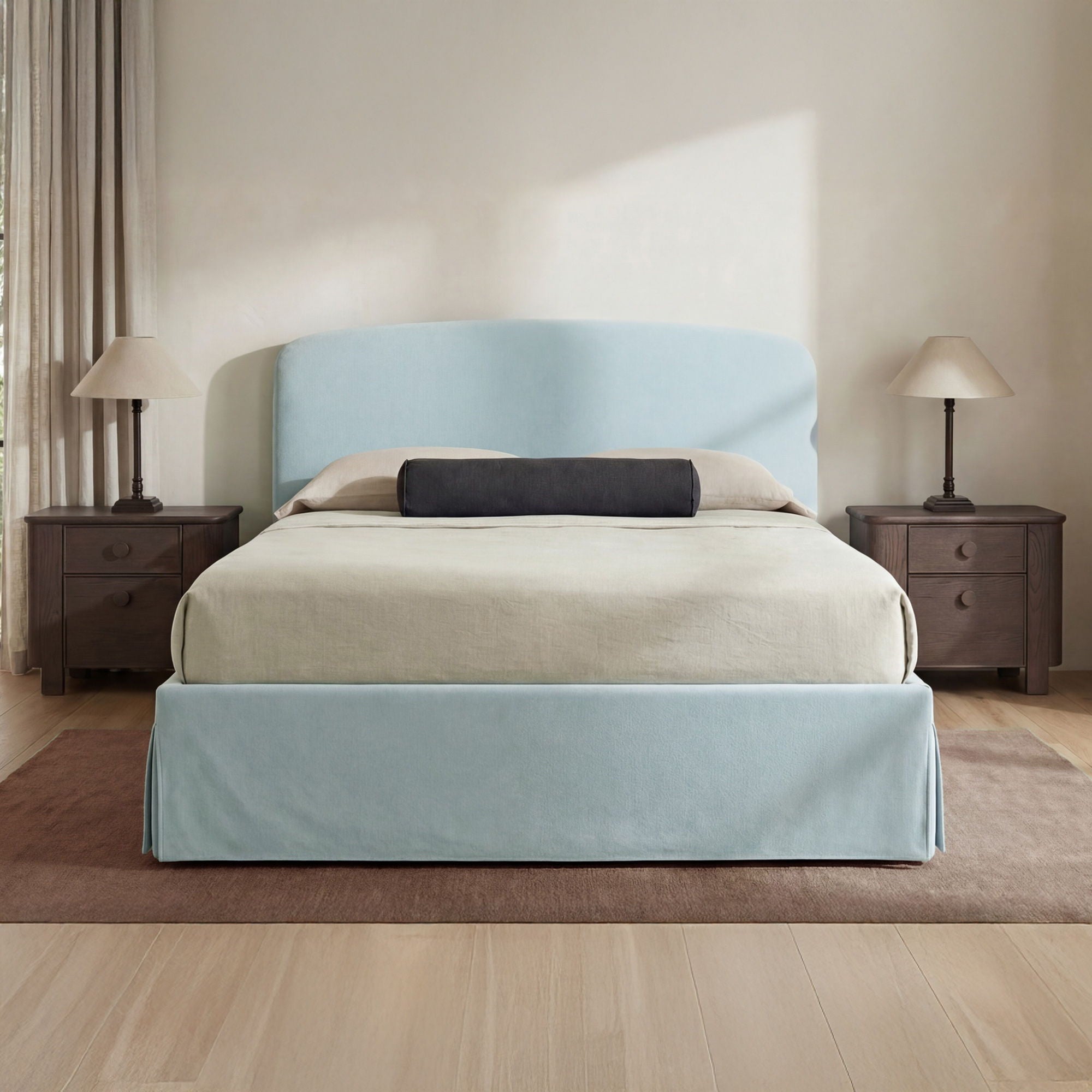 Joan - King Storage Bed - Light Blue
