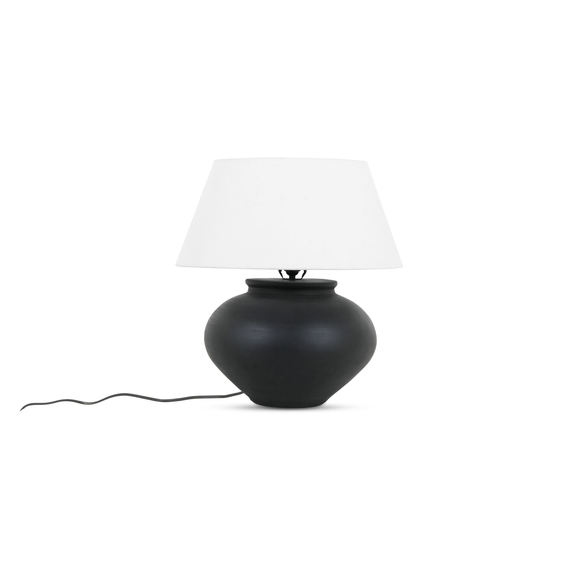 Olia - Table Lamp - Dark Brown / White