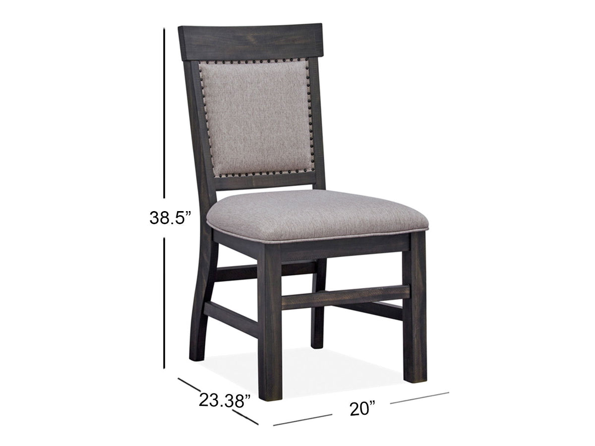 Bellamy - Dining Side Chair With Upholstered Seat & Back (Set of 2) - Peppercorn