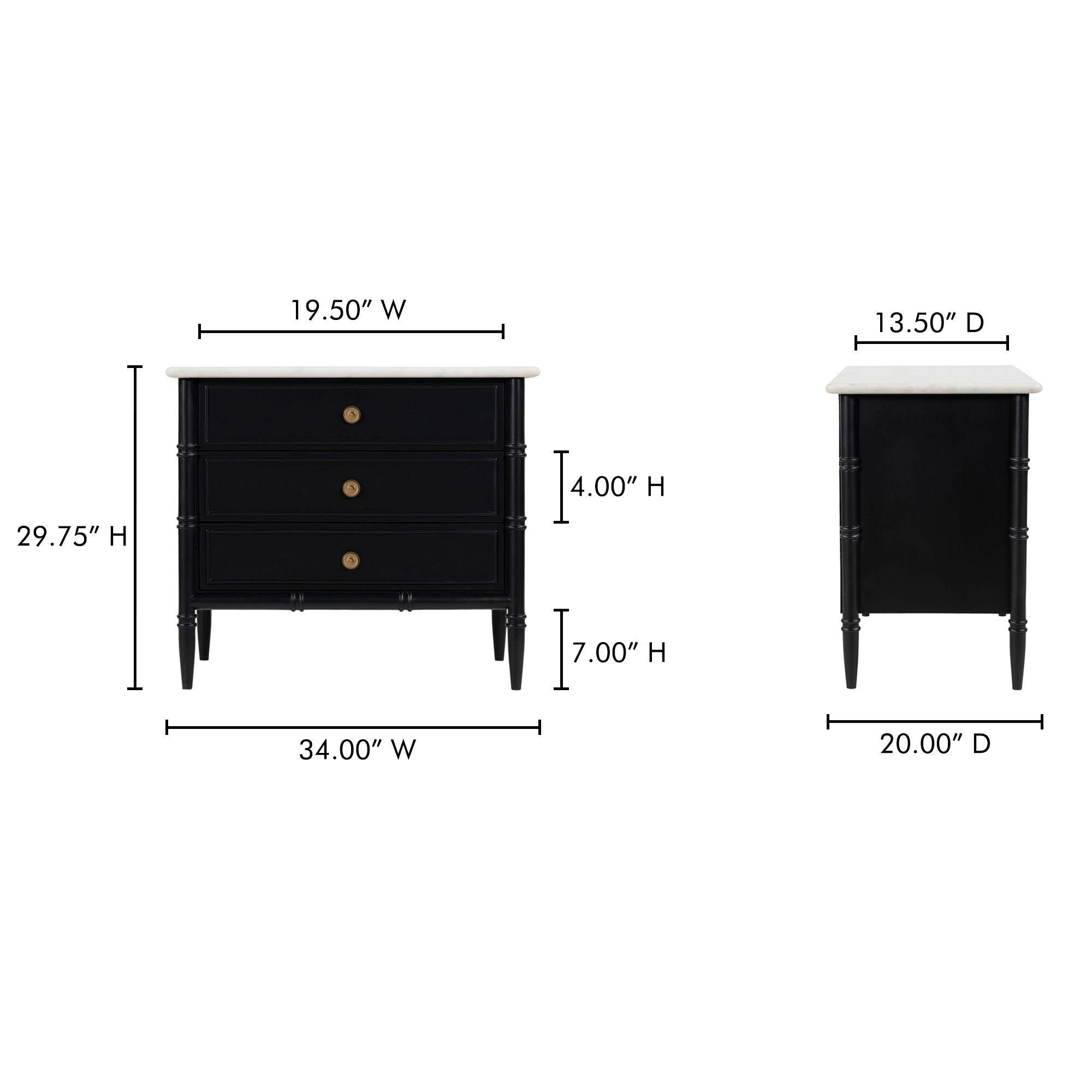 Eleanor - Nightstand - Black