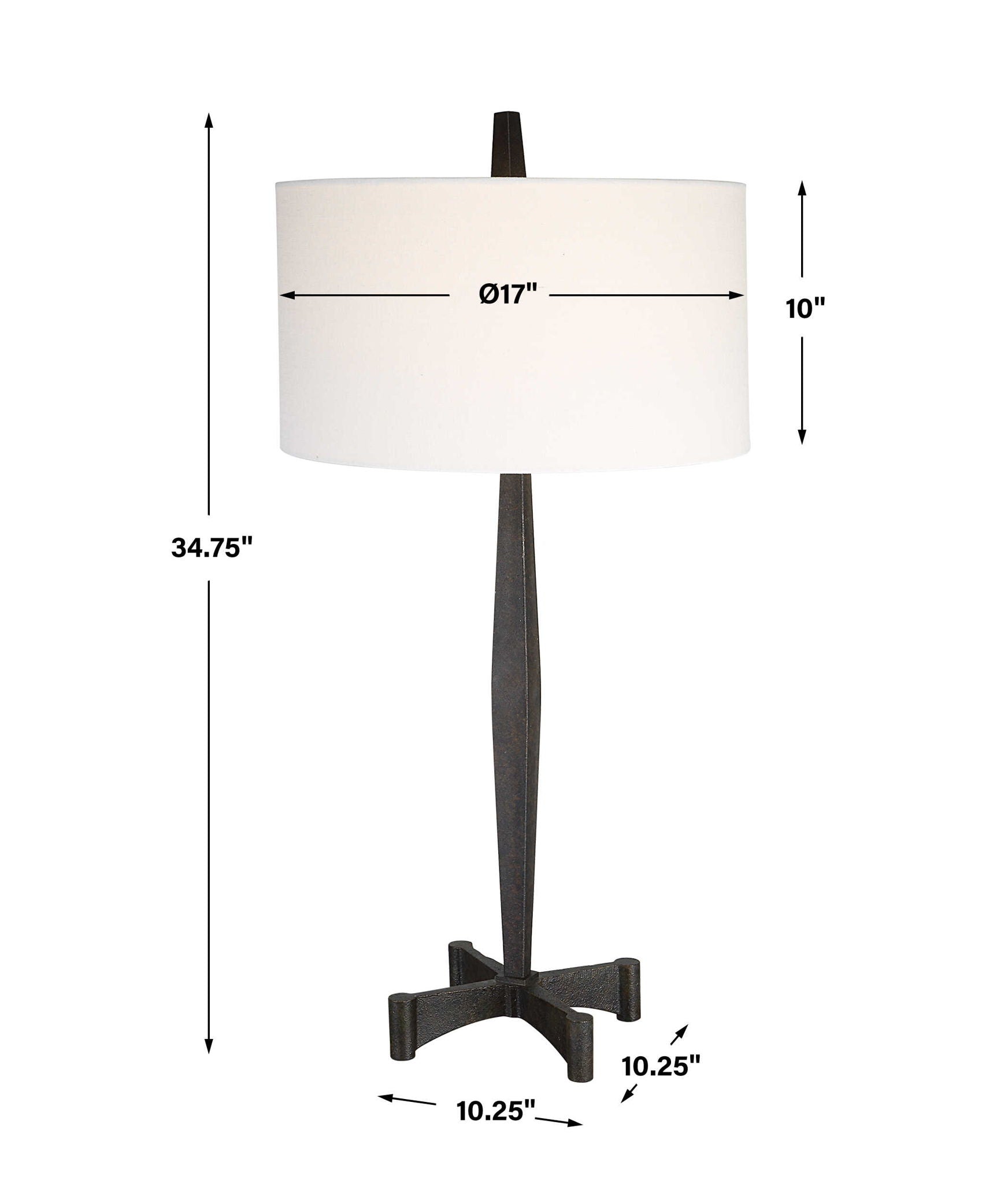 Counteract - Rust Metal Table Lamp