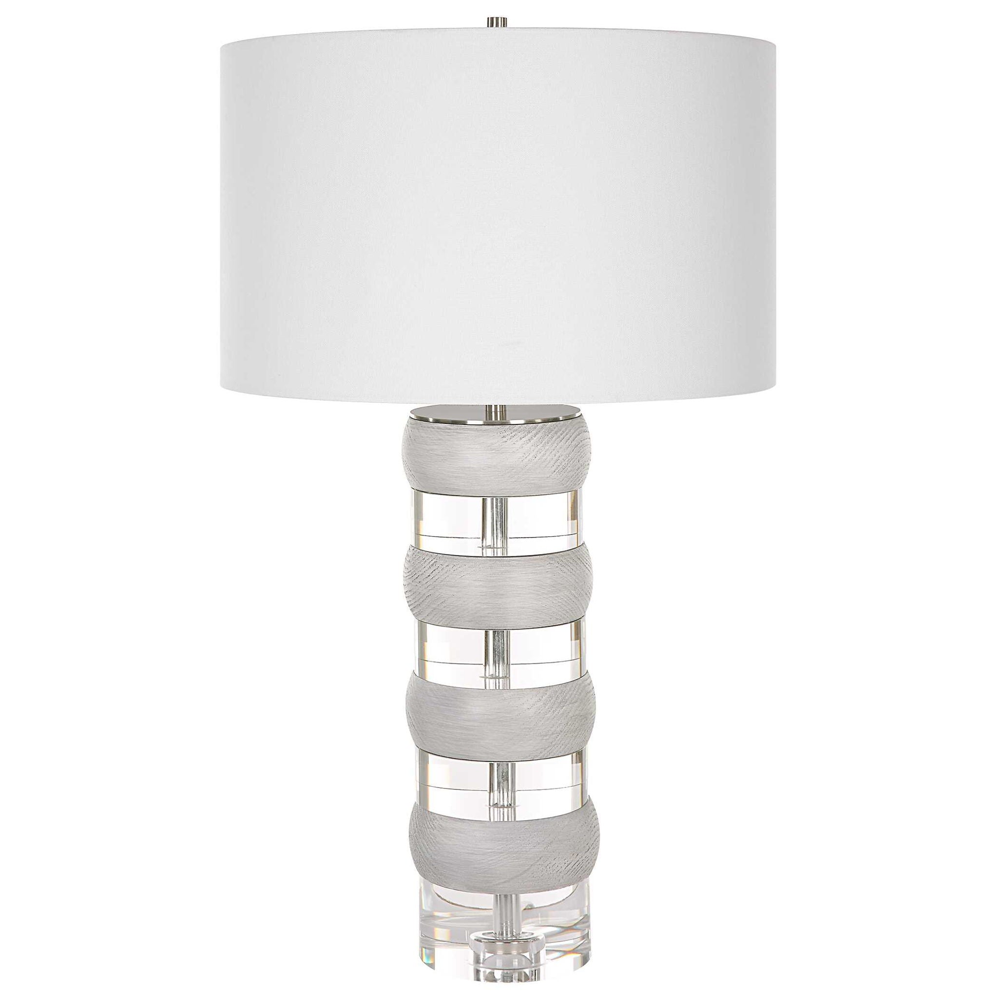 Band Together - Crystal & Wood Table Lamp