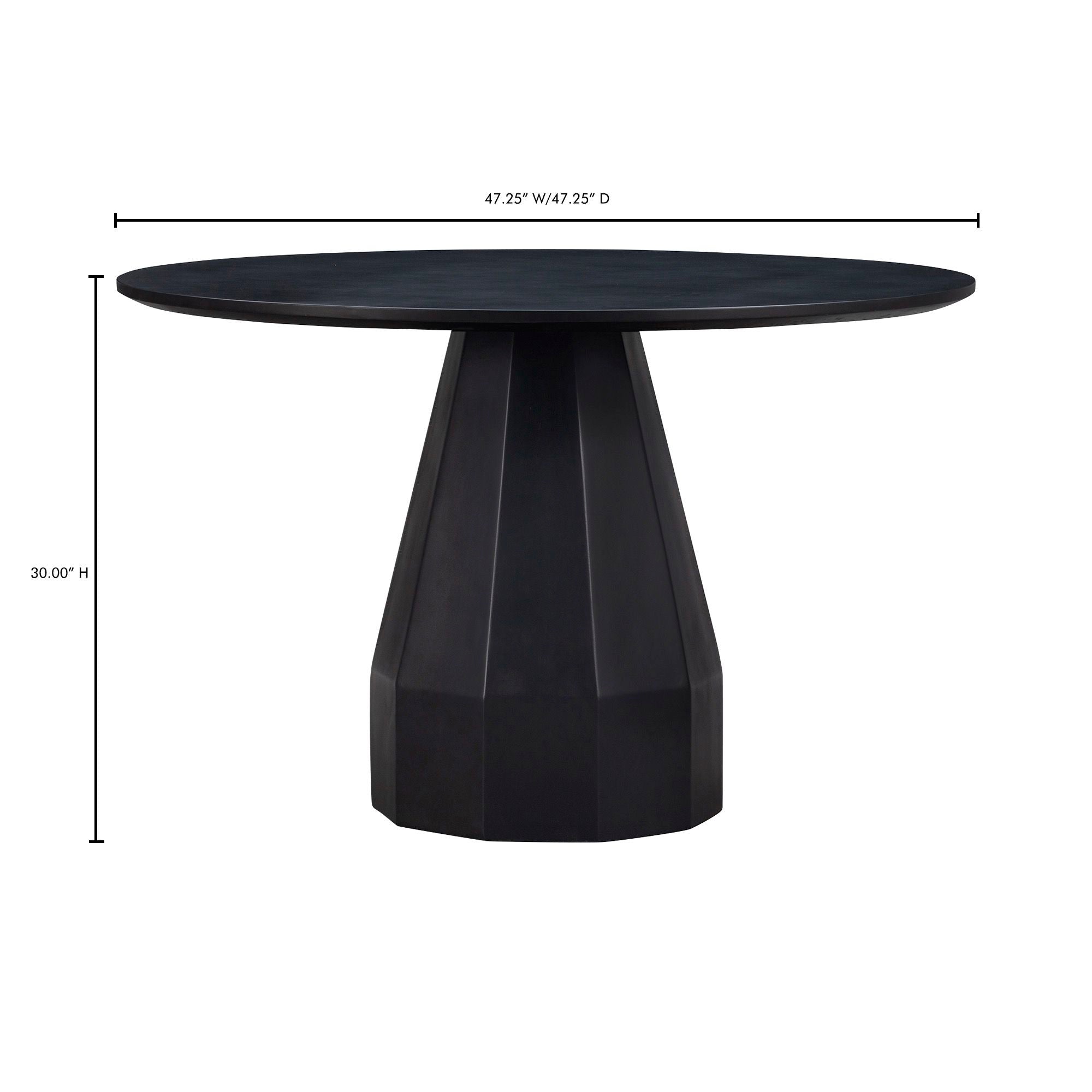 Templo - Concrete Outdoor Dining Table - Black