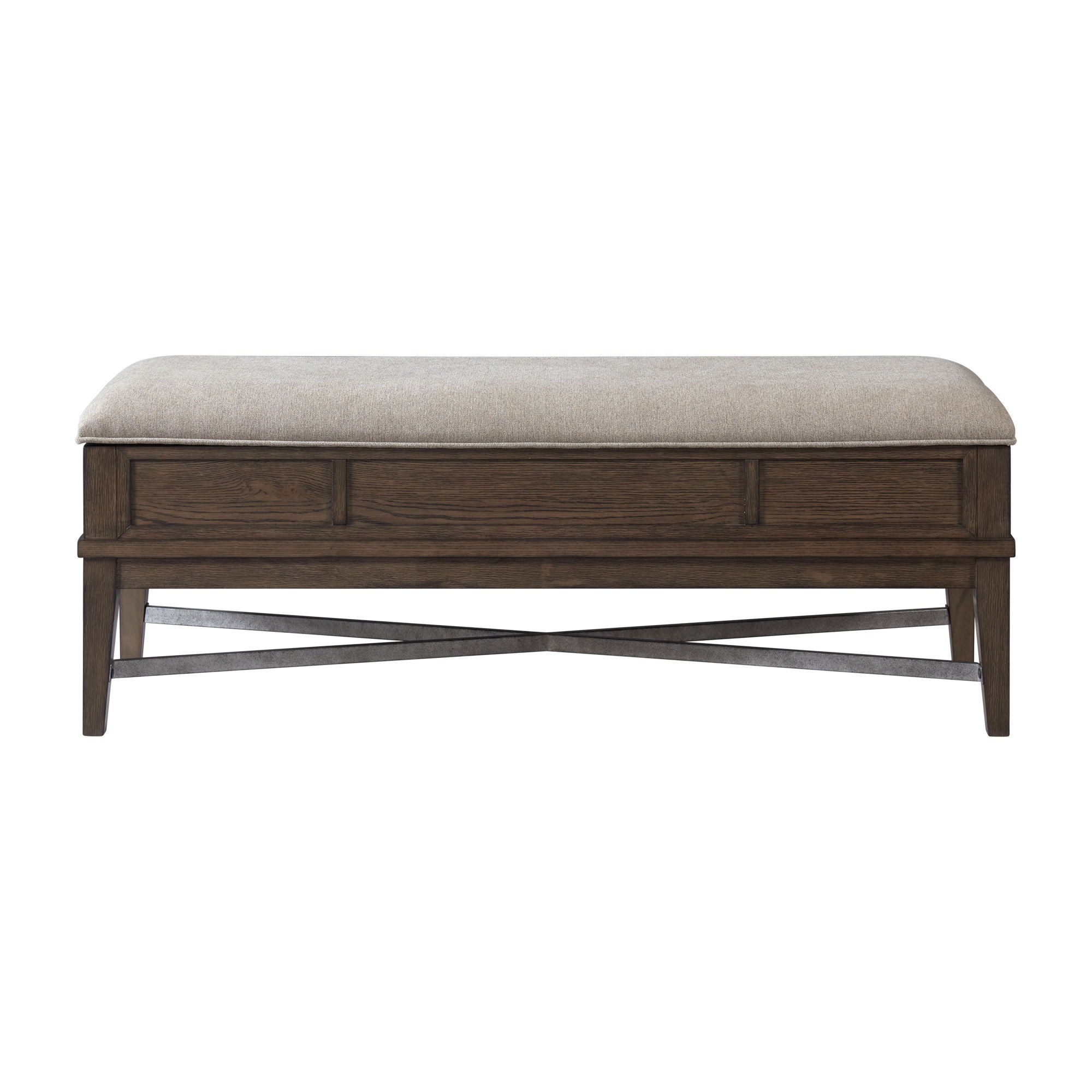 Preston - Storage Bench - Weathered Vintage Oak