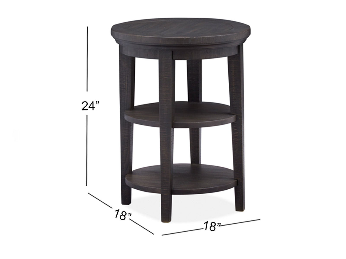 Westley Falls - Round Accent End Table - Graphite