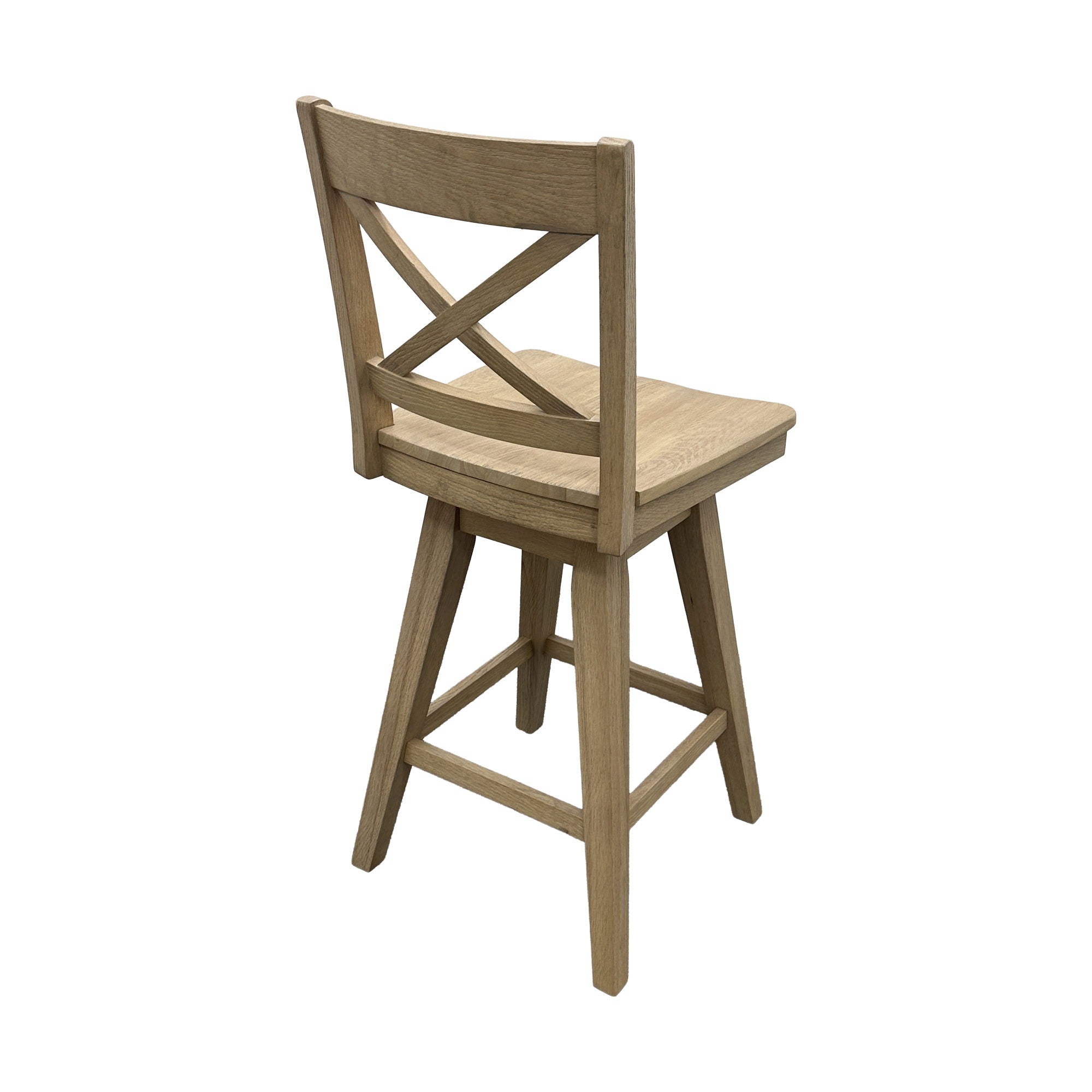 Wooden Barstool With X Back