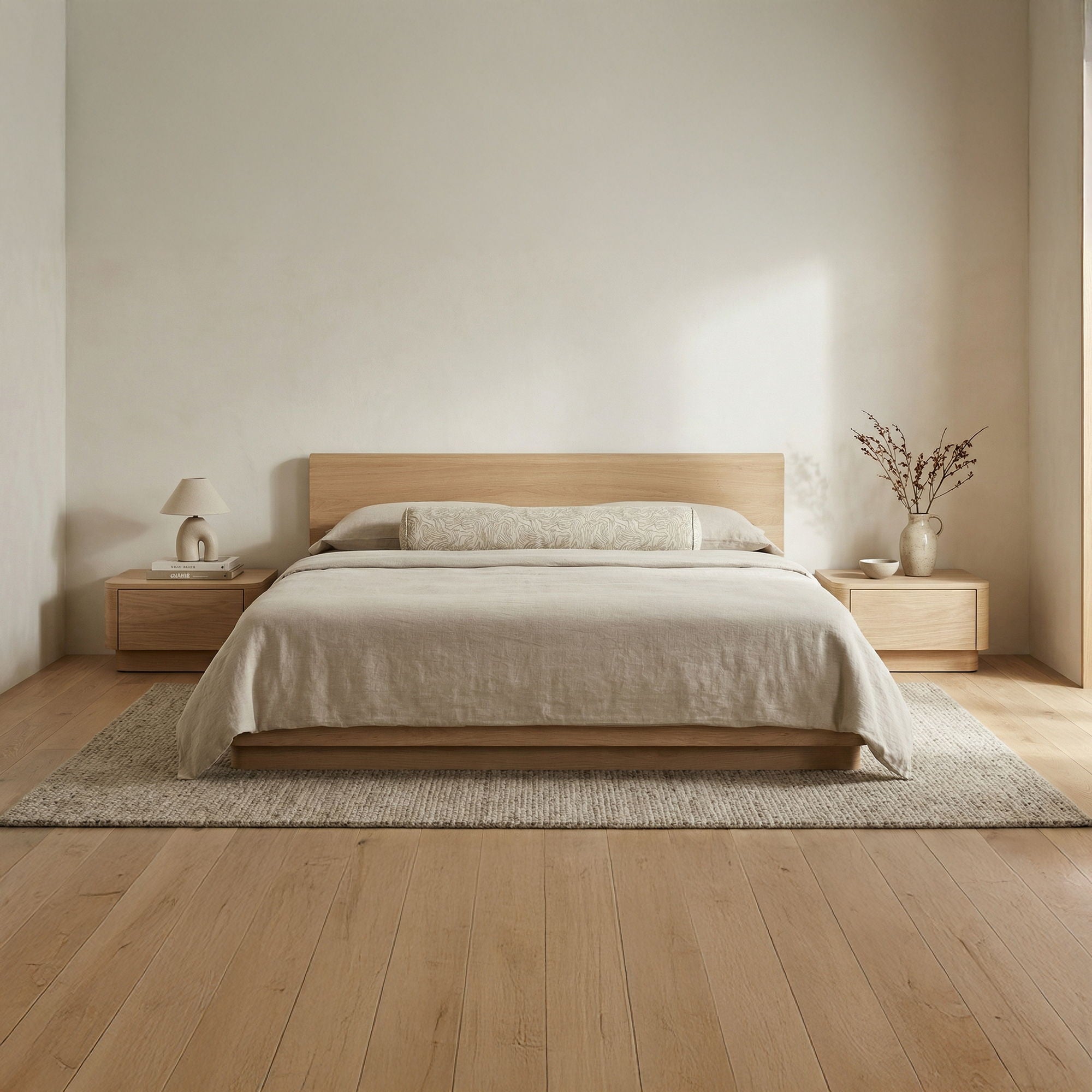 Round Off - Nightstand - Beige