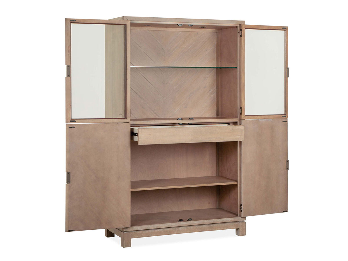 Ainsley - Display Cabinet - Cerused Khaki