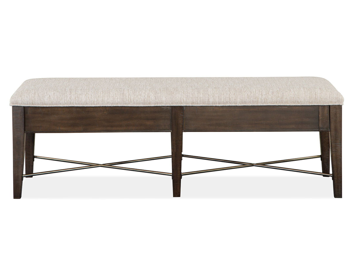 Westley Falls - Bench With Upholstered Seat - Graphite