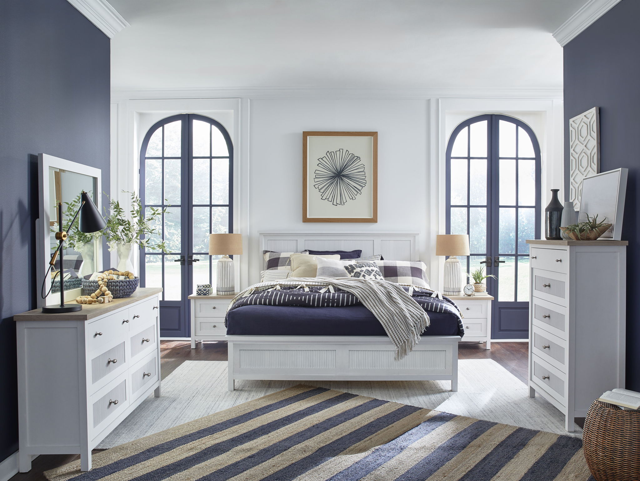 Windmill Harbour - Drawer Nightstand - White Whisp And Sand