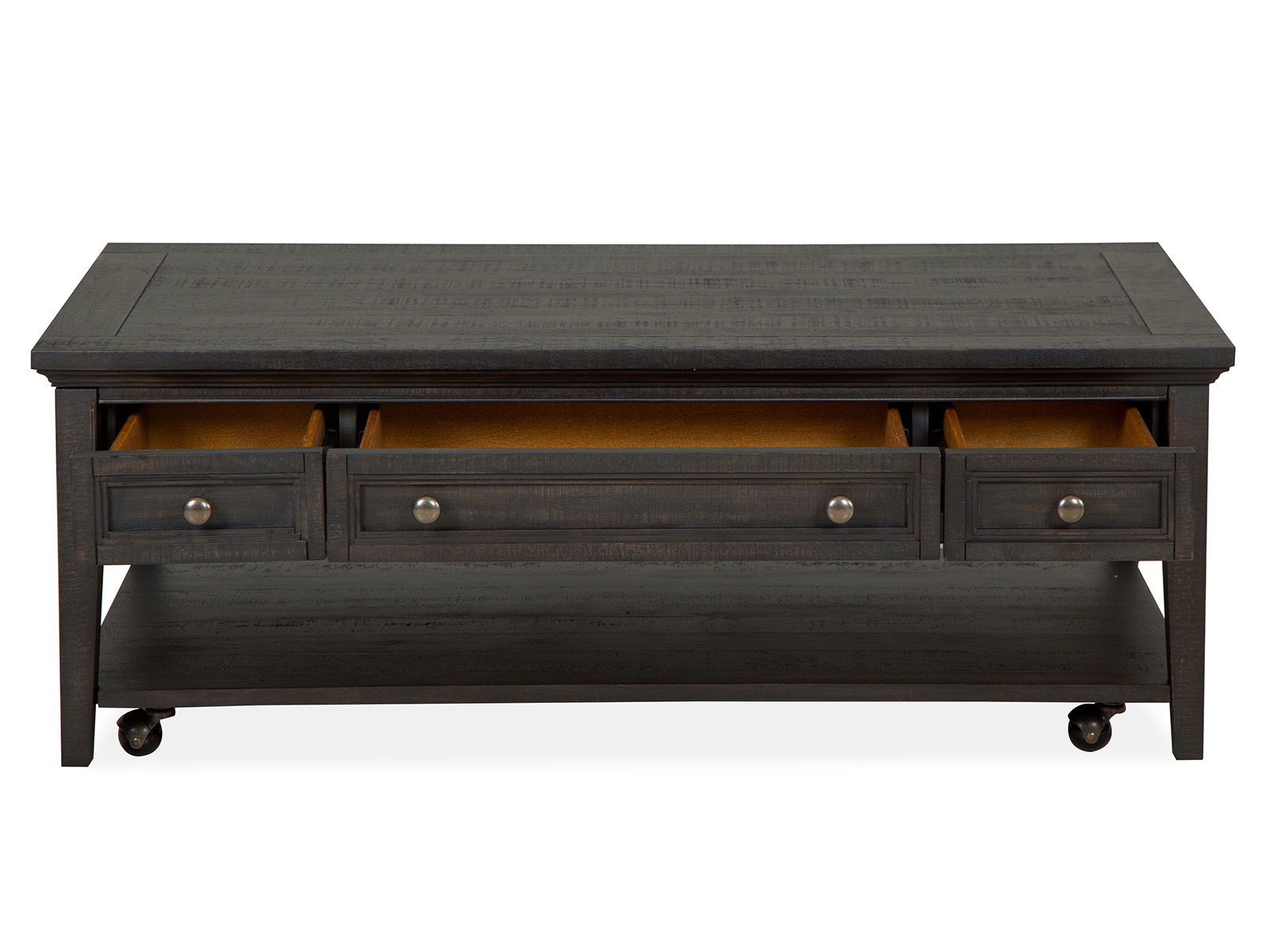 Westley Falls - Rectangular Cocktail Table With Casters - Graphite