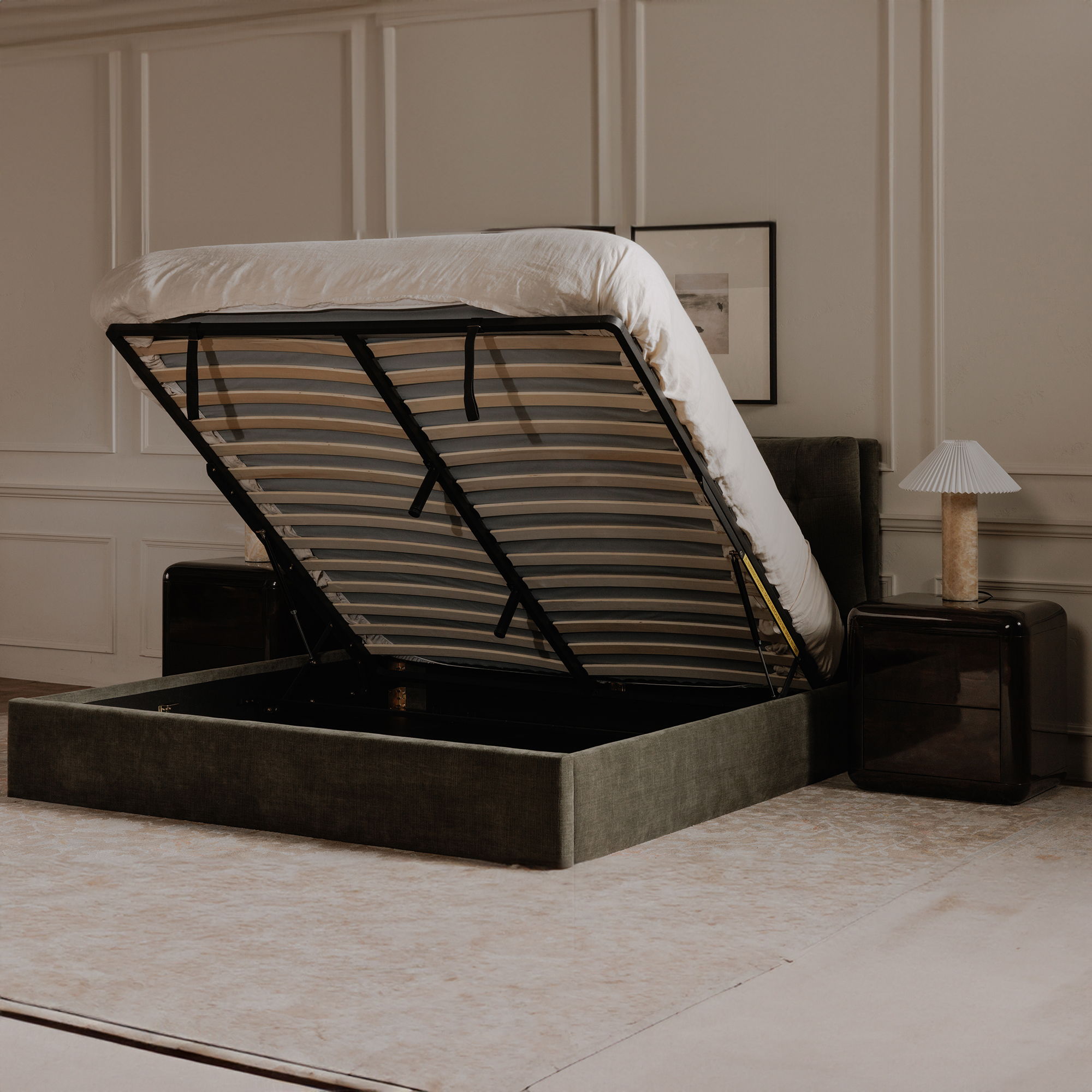 Sebastion - King Storage Bed - Green