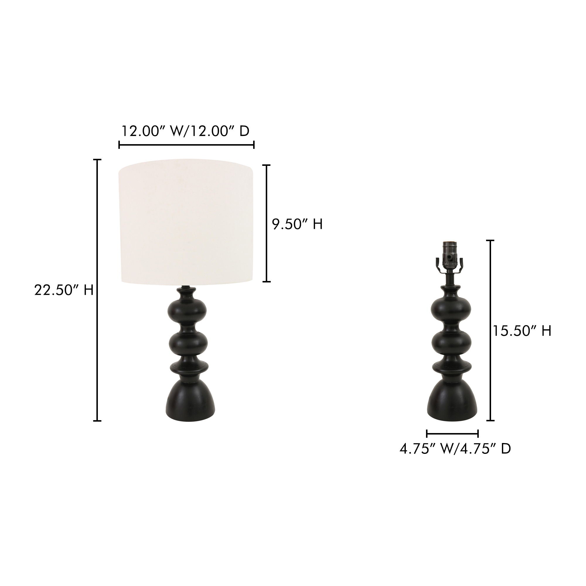 Gwen - Table Lamp - Black