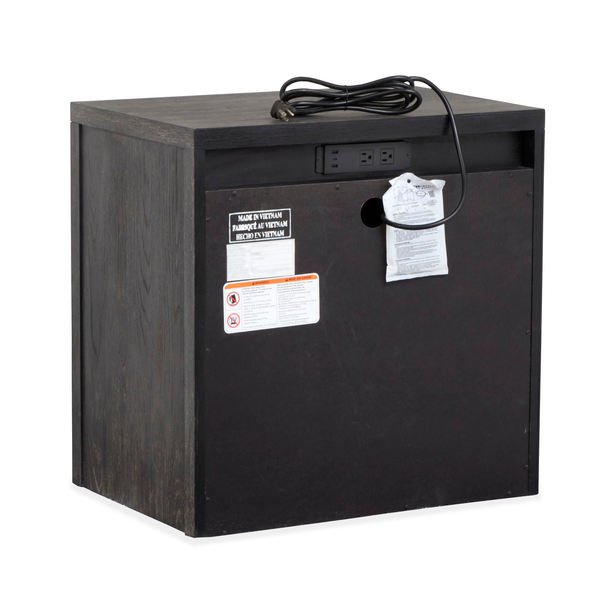 Kinsley - Drawer Nightstand - Black Heron