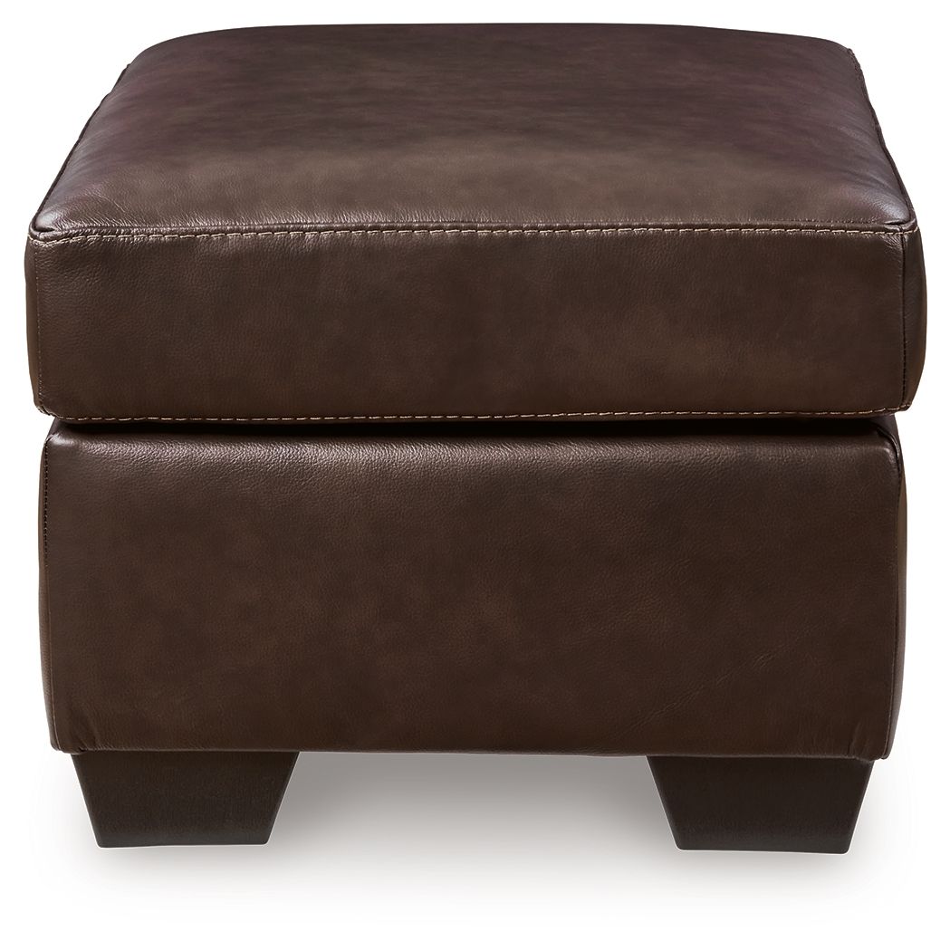 Santorine - Dark Brown - Ottoman - Leather Match