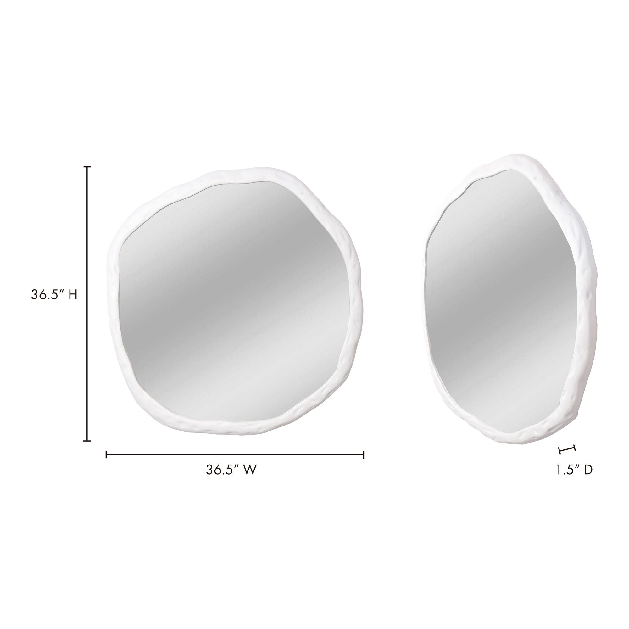 Foundry - Large Mirror - Pearl Silver