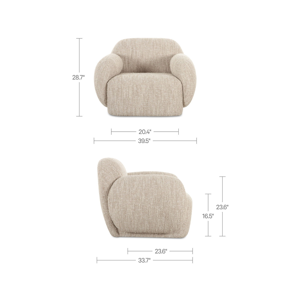 Hazel - Lounge Chair - Off White