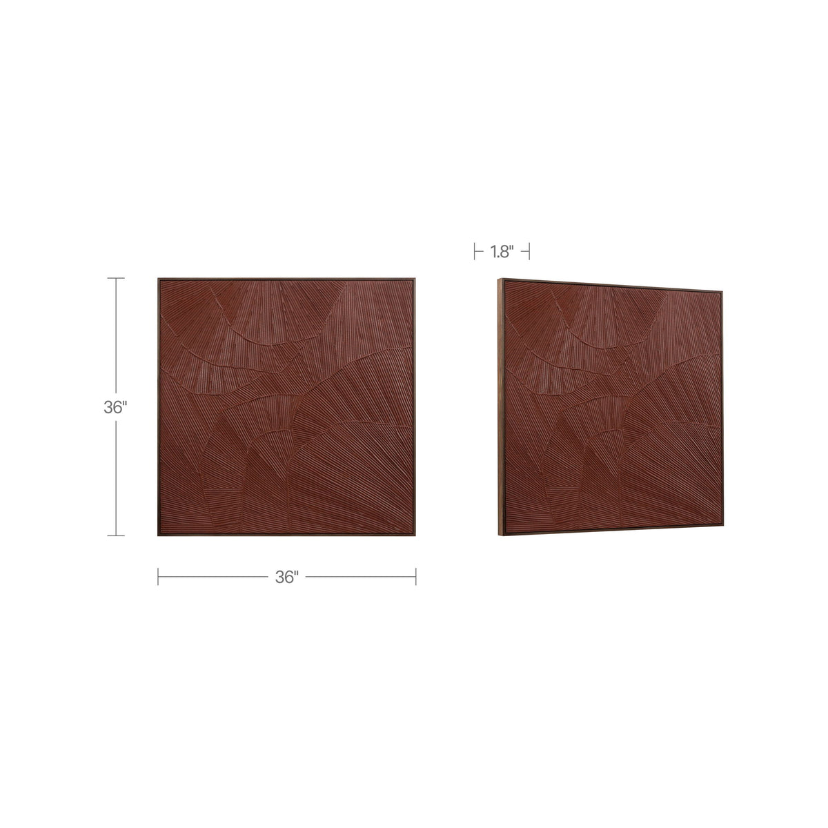 Flutter - Framed Painting - Maroon