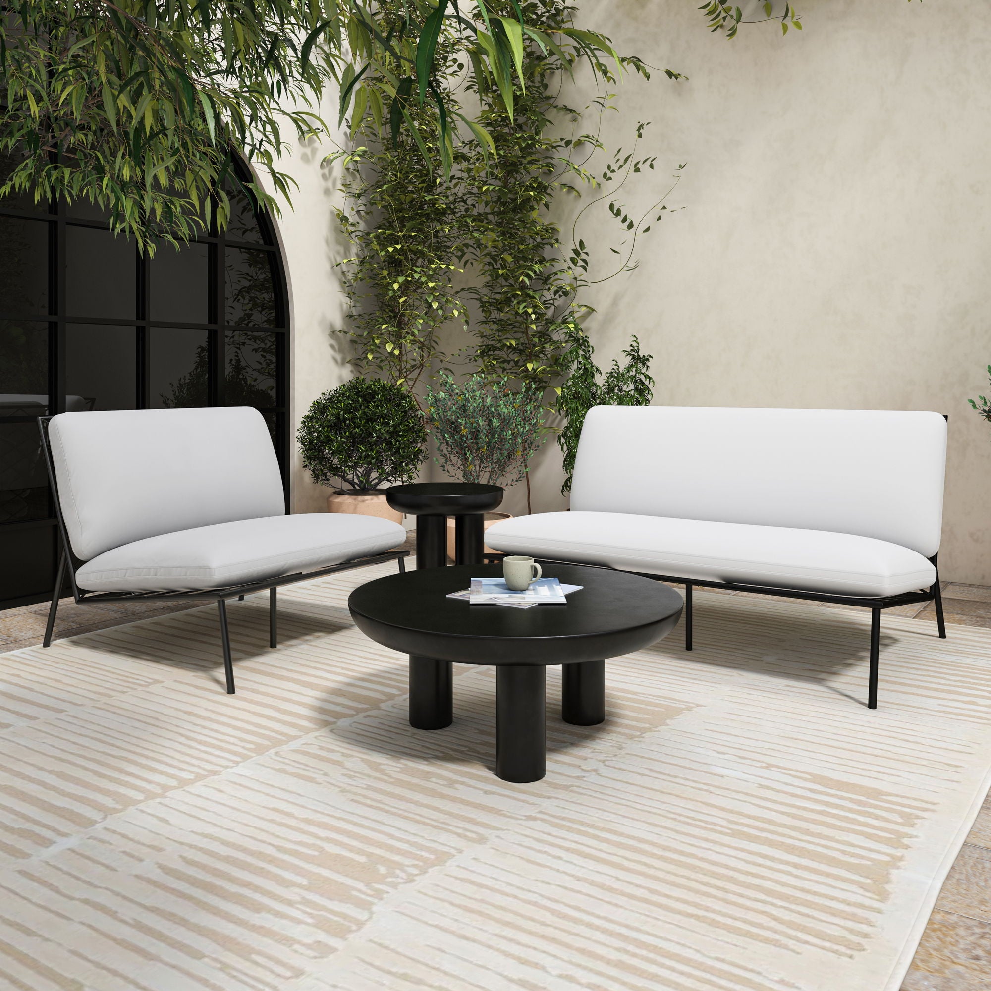 Salma - Outdoor Accent Chair - White