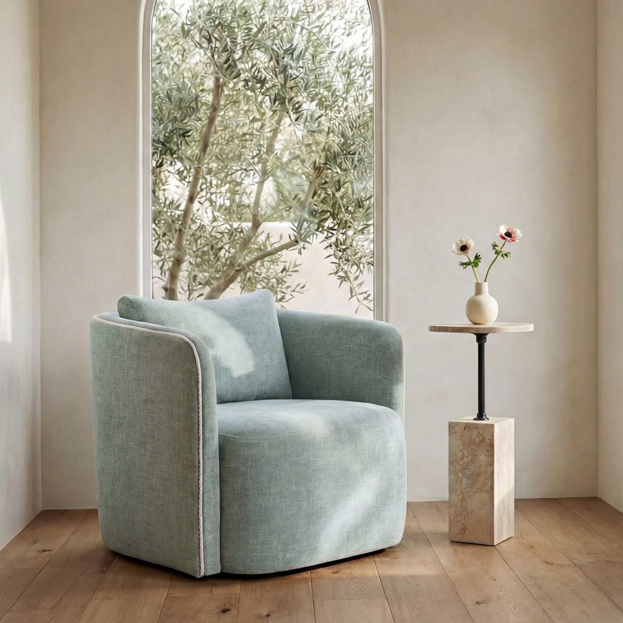 Cecil - Accent Chair - Light Blue