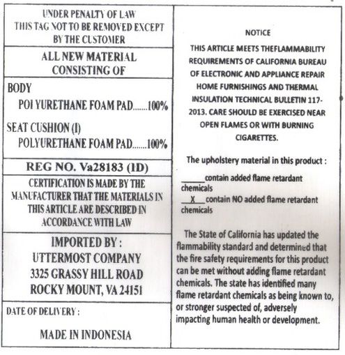 Rancho - Faux Cow Hide Small Bench - Black