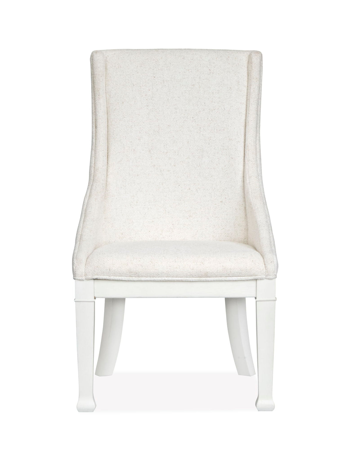 Kingston - Upholstered Host Chair (Set of 2) - Whisper White And Cerused Nutmeg