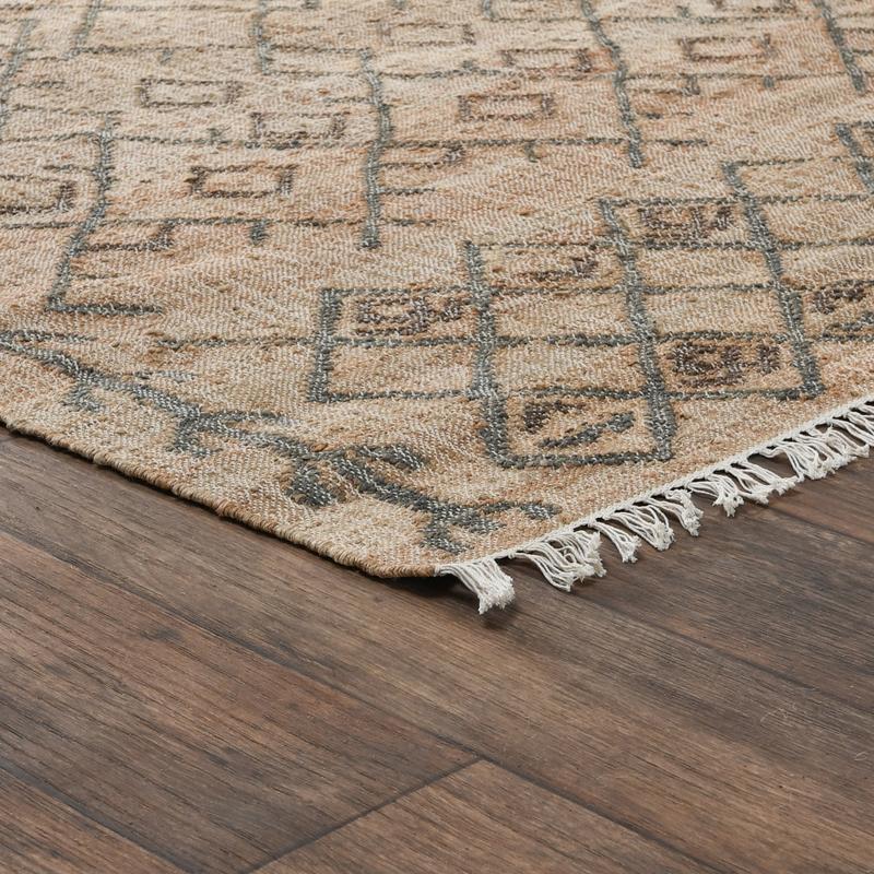 Natural Fiber - 1' x 1' Accona Rug - Natural/Sage