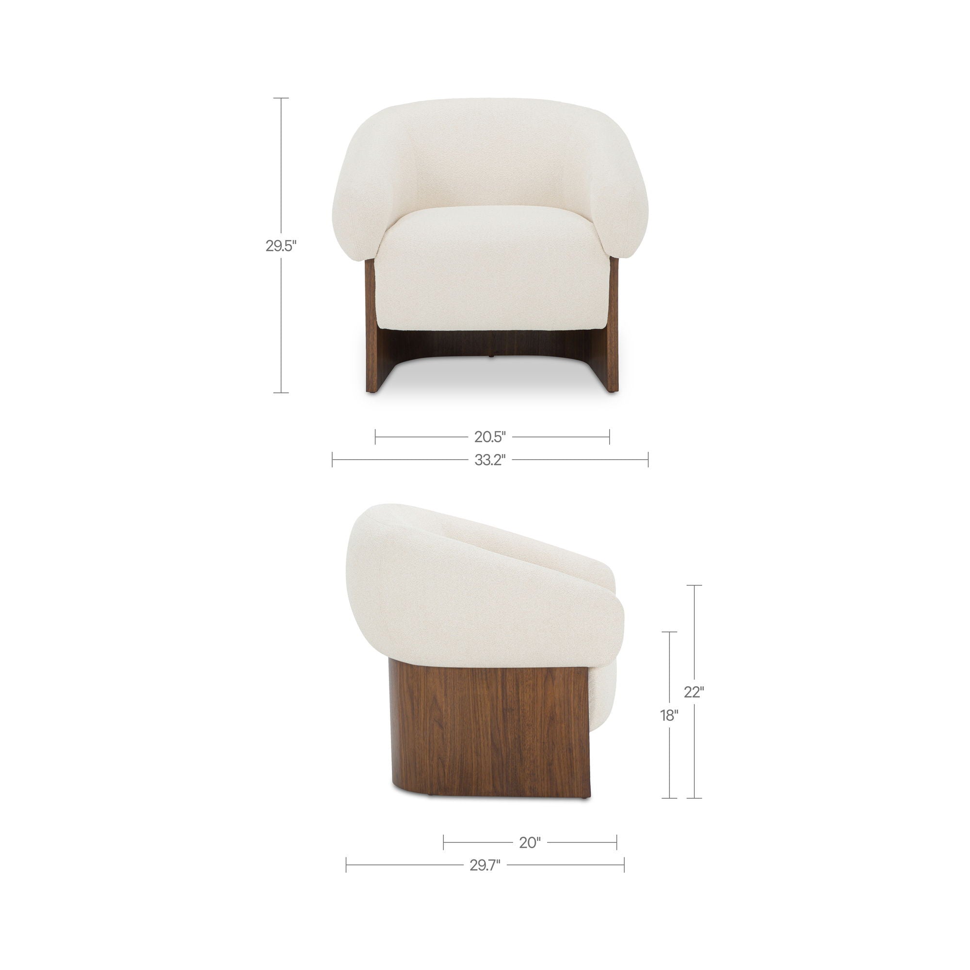 Otto - Accent Chair - Flecked Cream
