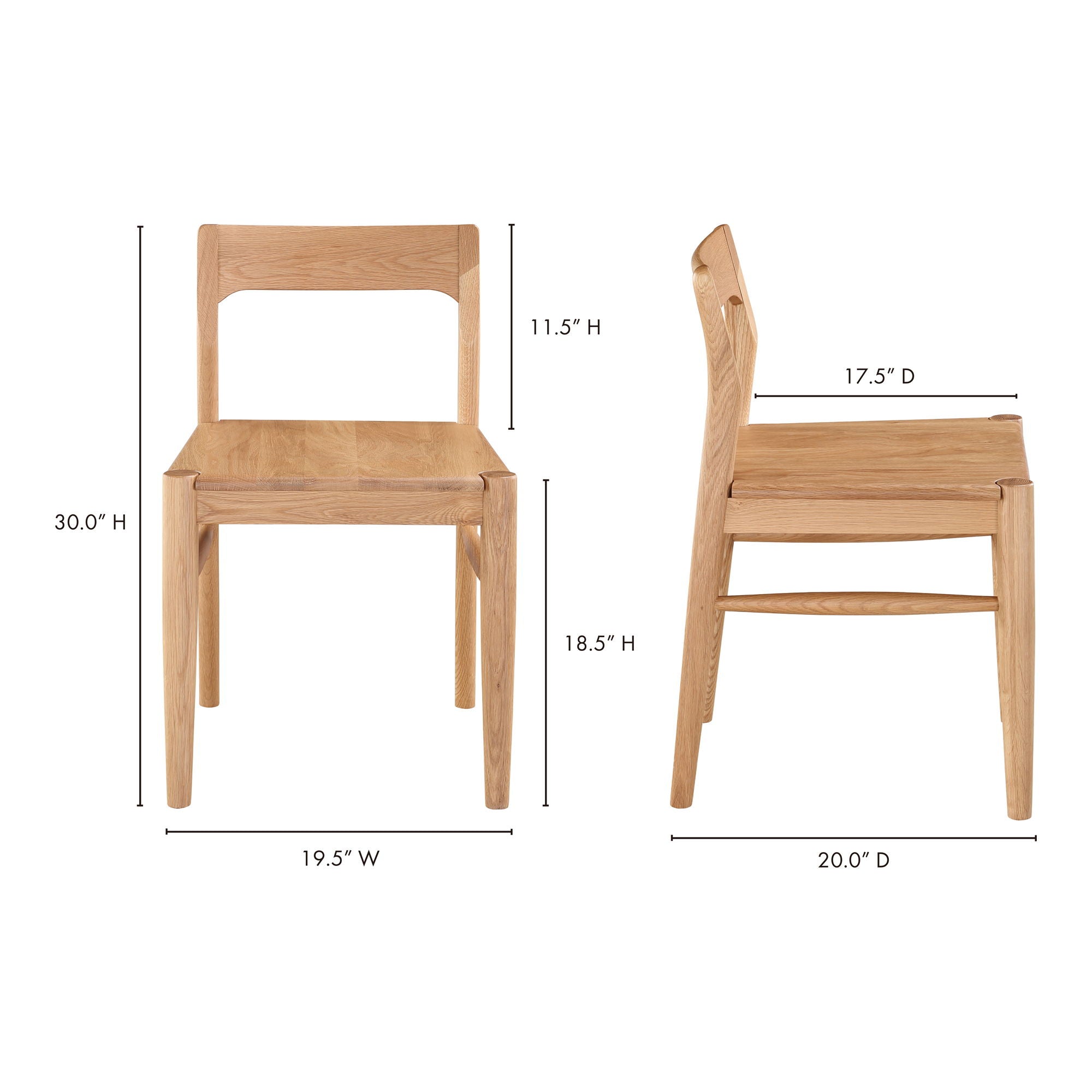 Owing - Dining Chair (Set of 2) - Natural Oak